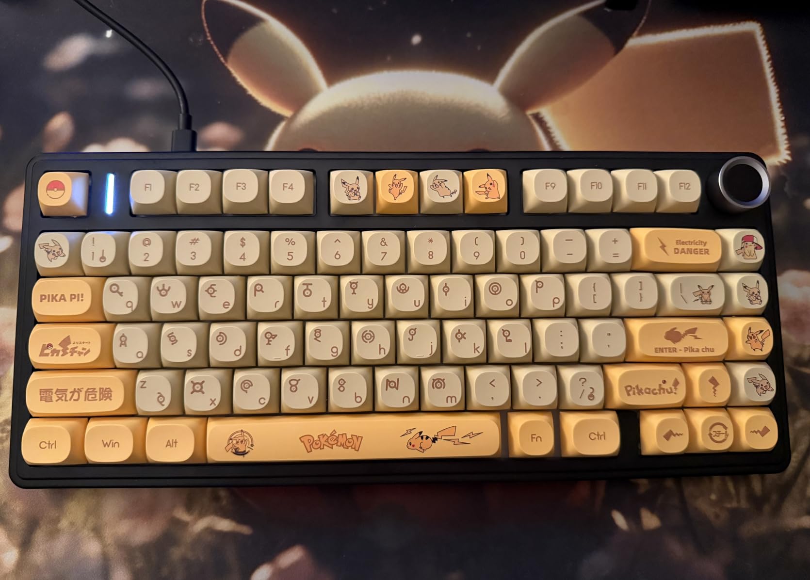 EPOMAKER x Aula F75 Gasket Mechanical Keyboard, 75% Wireless Hot Swappable Gaming Keyboard with Five-Layer Padding&Knob, BT/2.4GHz/USB-C, RGB (Light Blue, LEOBOG Reaper Switch) customer photo 1