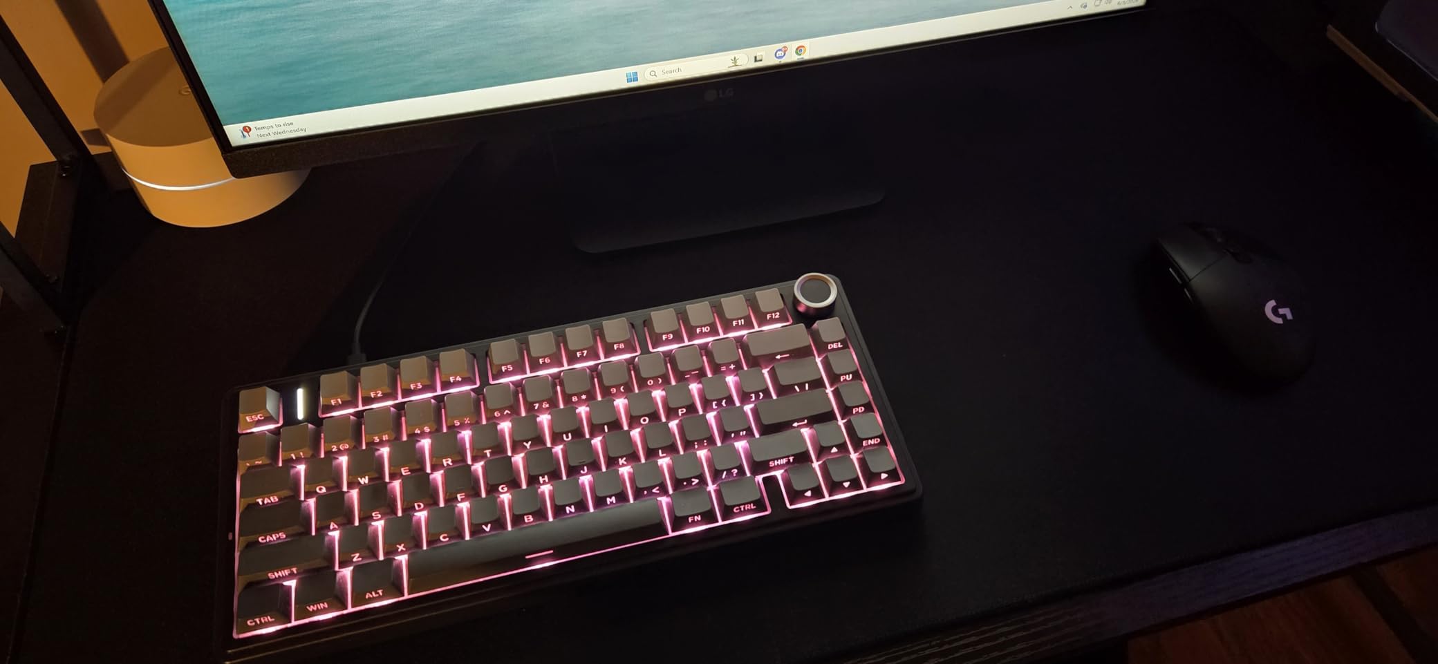 EPOMAKER x Aula F75 Gasket Mechanical Keyboard, 75% Wireless Hot Swappable Gaming Keyboard with Five-Layer Padding&Knob, BT/2.4GHz/USB-C, RGB (Light Blue, LEOBOG Reaper Switch) customer photo 2