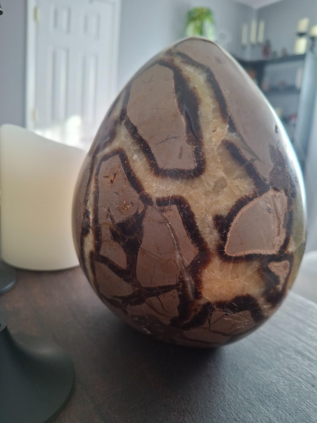 Septarian Geodes Large Healing Crystal Stones Rock Cluster Septarium Druzy Irregular Home Decoration Specimen 1.5-2 Lbs customer photo 2