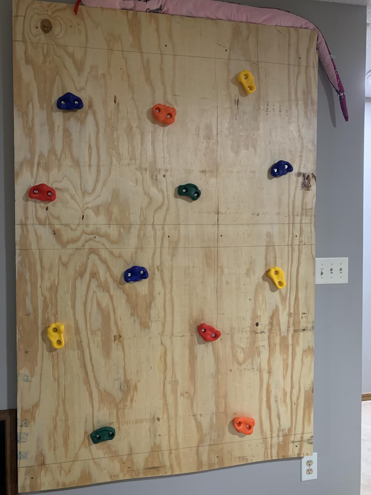 CMOOD Rock Climbing Holds, Rock Climbing Wall for Kids Rock Wall Climbing Kit for Indoor Outdoor Playground Play Set with Mounting Screws, Knotted Rope and 25 Handles customer photo 1