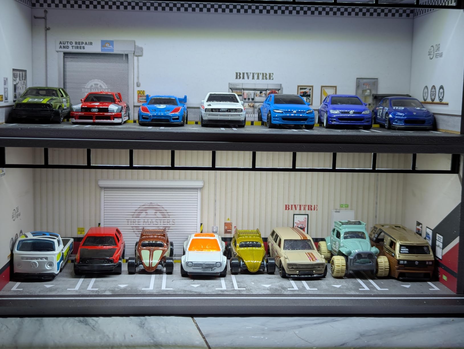 Bivitre 1/64 Diorama Display Case with LED Lights for 1/64 Scale Model Car | Compatible with Hot Wheels Matchbox Mini GT Diecast Cars, for Model Car Display and Storage, Stackable Garage customer photo 2