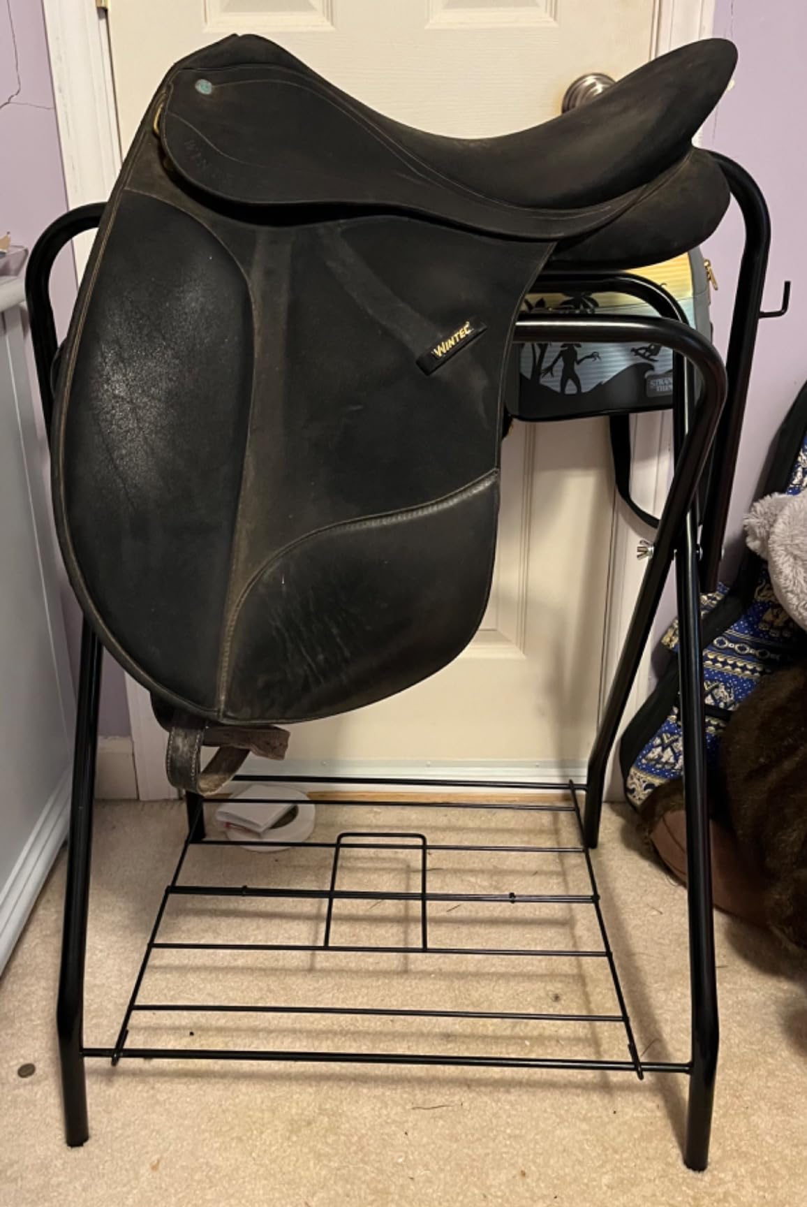 Saddle Rack Portable Folding Horse Saddle Stand for English and Western Saddles,28
