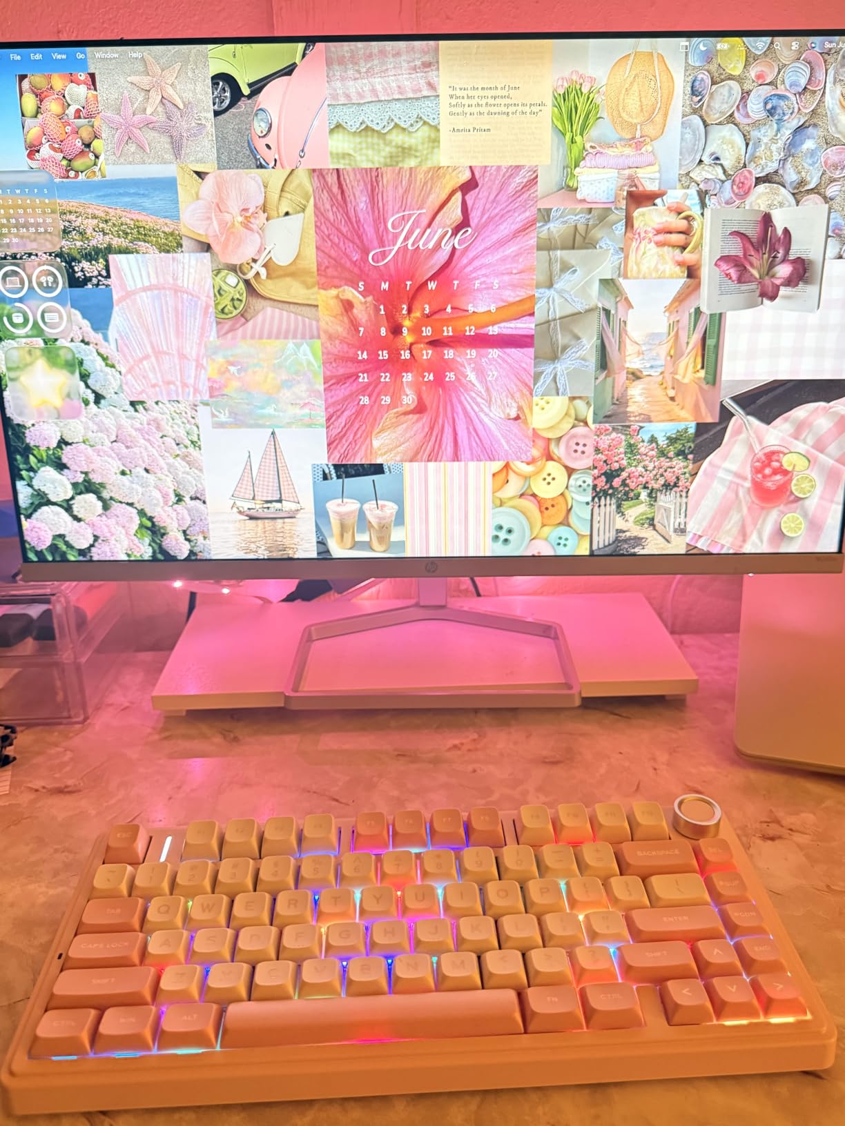 AULA F75 75% Wireless Mechanical Keyboard, Hot Swappable Creamy Keyboard, Pre-lubed Reaper Switches, 2.4GHz/Type-C/BT5.0, RGB Backlit Gaming Keyboards (White & Blue) customer photo 2