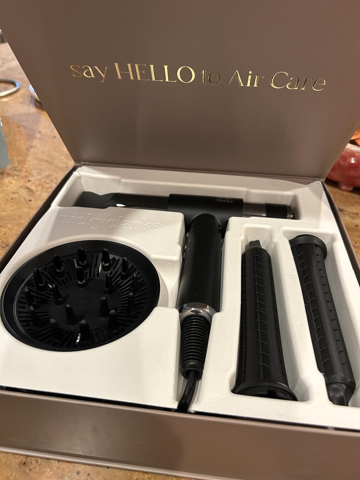 Nicky Clarke Diffuser Hair Dryer, Ionic Infrared Blow Dryer for Curly Hair | Infrared ionic blow dryer with AirCurl diffuser attachment for curly hair, fast salon blowouts, frizz control & daily styling customer photo 1