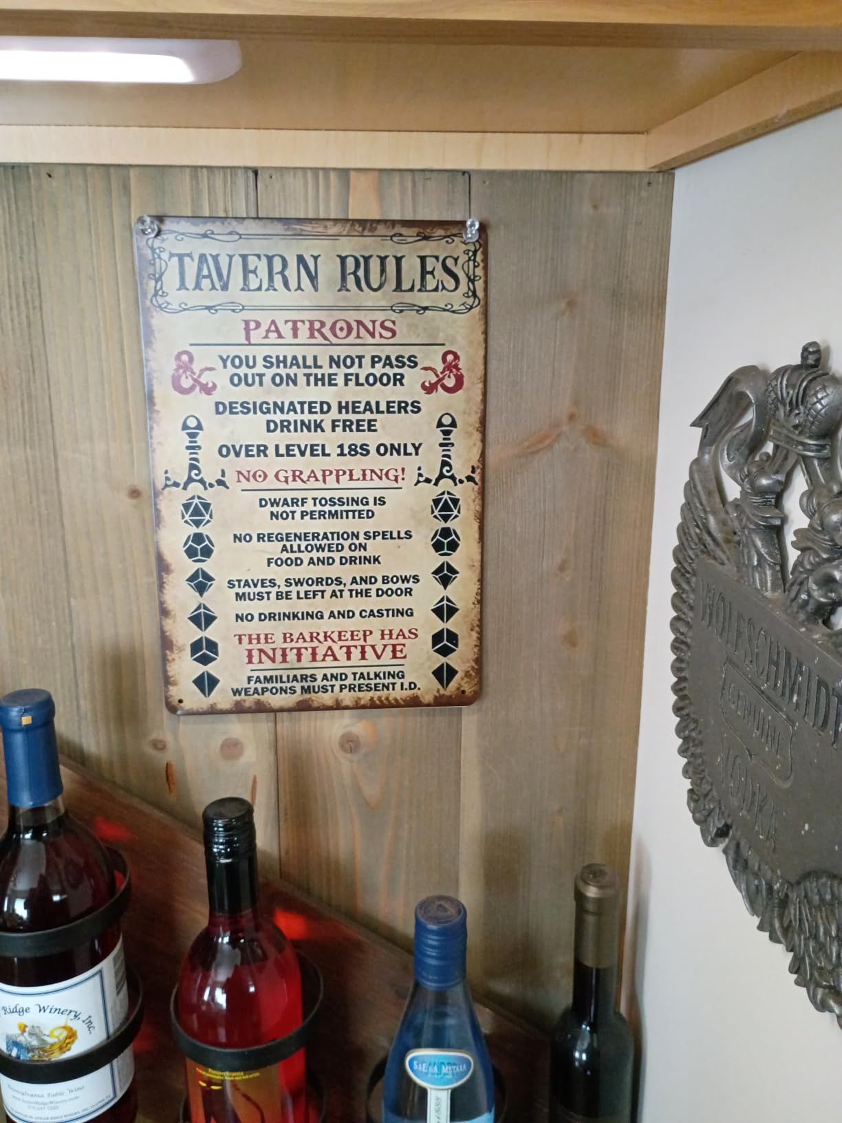 Retro Tavern Rules Patrons Poster Metal Tin Sign Decoration for Garage Yard Home Outdoor 8x12 Inch customer photo 1