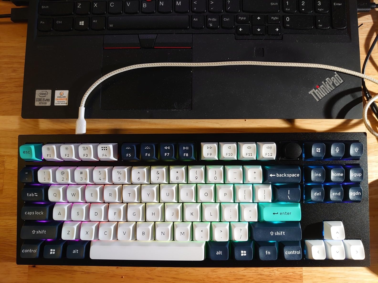 Keychron Q3 Max Wireless 2.4 GHz Bluetooth Custom Mechanical Keyboard | Full Aluminum Body, QMK Launcher, TKL Layout RGB with Hot-swappable Gateron Banana Switch Compatible with Mac Windows Linux customer photo 1