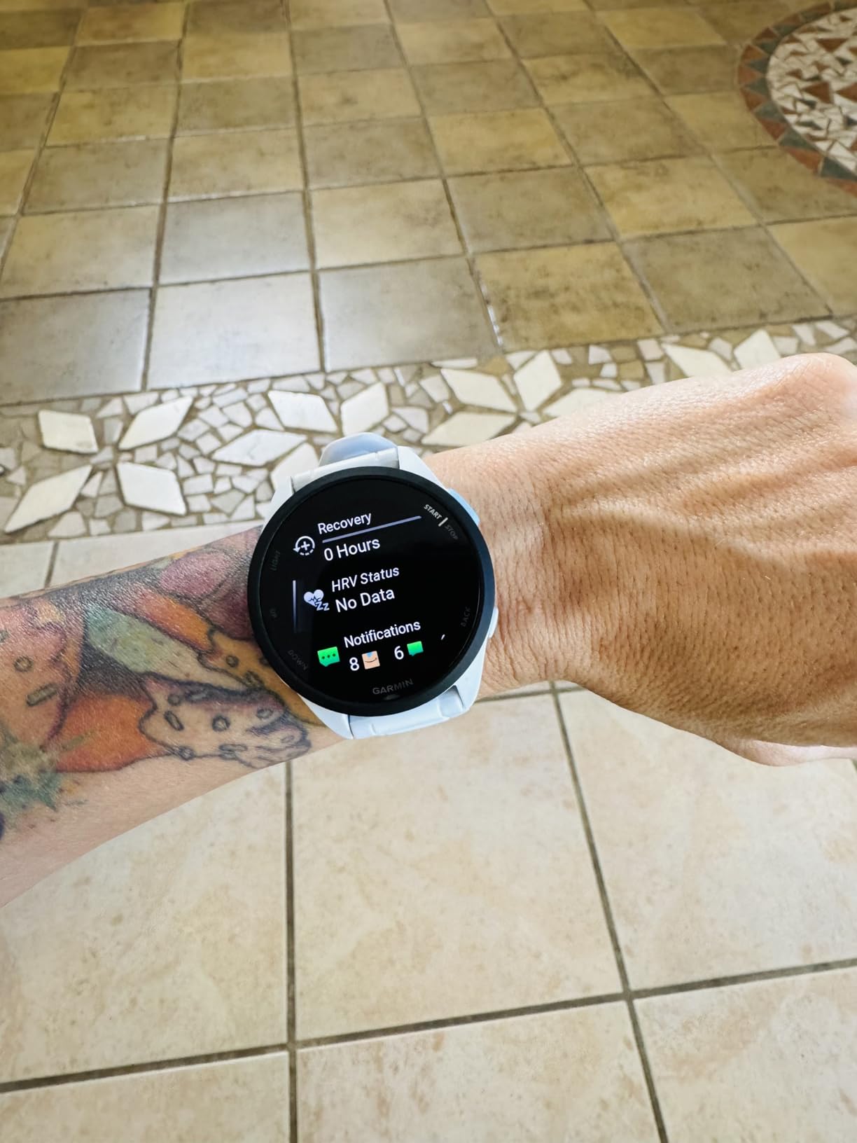 Garmin Forerunner 165, Running Smartwatch, 43mm, Whitestone | Essential Training & Recovery Features, Built-In GPS for Distance, Pace & Speed, Garmin Coach, Daily Suggested Workouts customer photo 2