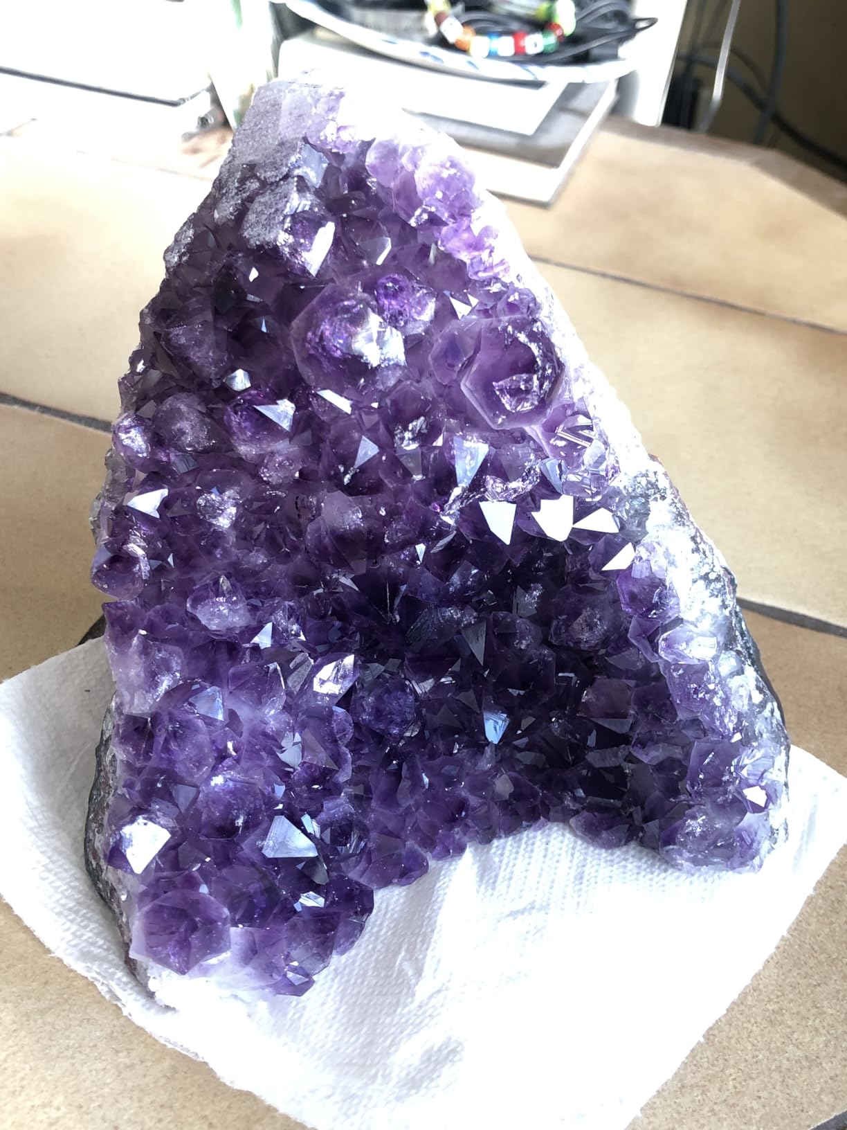 TRUENERGY Natural Amethyst Crystal Cluster, 0.5-20 lbs Grade AAA Dark Purple - Raw Quartz Amethysts Stone for Home Decoration, Positive Energy and Healing Crystals - Amatista Piedra customer photo 2