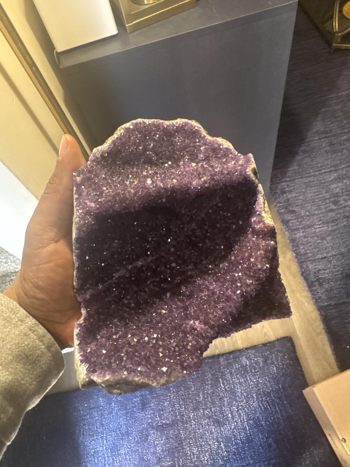 TRUENERGY Natural Amethyst Crystal Cluster, 0.5-20 lbs Grade AAA Dark Purple - Raw Quartz Amethysts Stone for Home Decoration, Positive Energy & Healing Crystals - Amatista Piedra customer photo 1