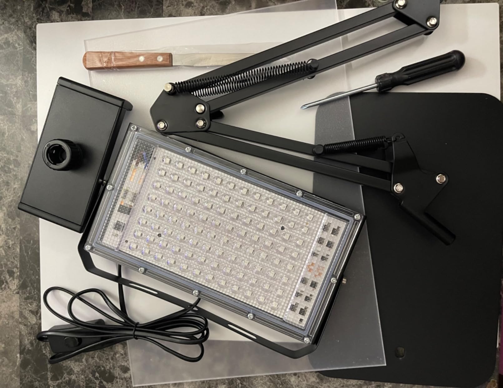 Caydo 66 PCS All-in-One Screen Printing Kit - 50W LED UV Exposure Screen Printing Light, Screen Printing Ink, Photo Emulsion, Instructions customer photo 1