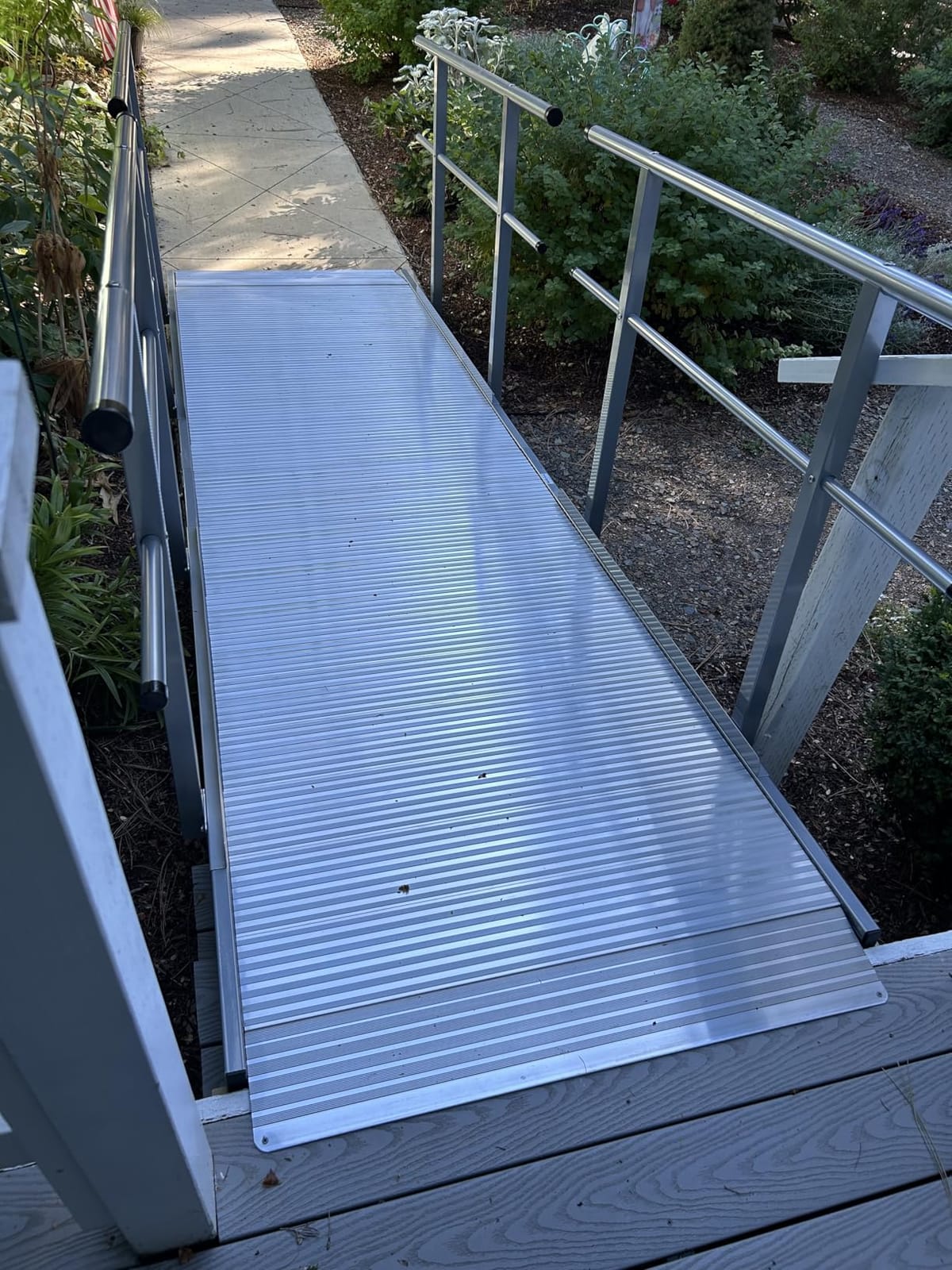 12' Wheelchair Ramp with Handrails for Home Steps, 850 lb, Silver Spring | For entry access, mobility scooter, walker, rollator, handicap ramp for home entry, entrance, patio, 12 foot, rampa, non-slip customer photo 1