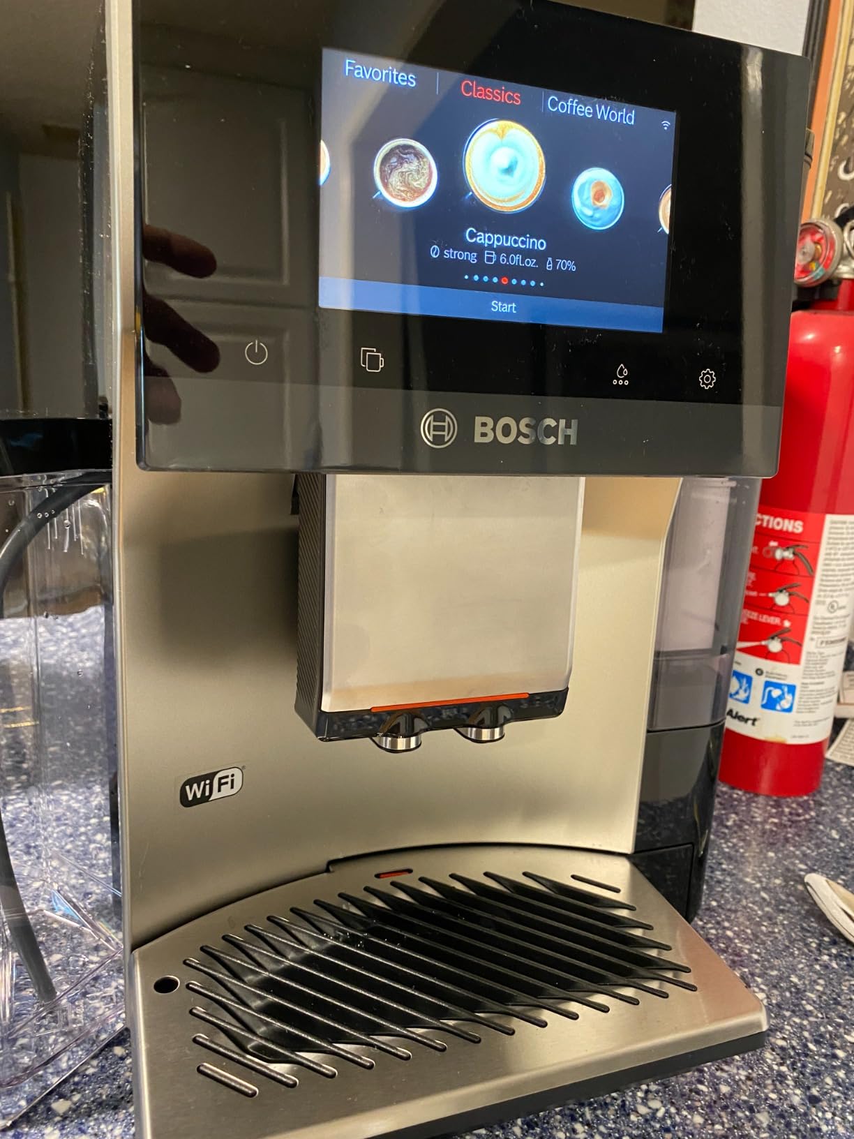 Bosch Fully Automatic Coffee and Espresso Machine - 36 Drinks, Double Cup Barista Style Super Coffee Maker - Touchscreen, Large Bean Capacity - Easy Clean, Maintenance - Silver - TQU60307 customer photo 2
