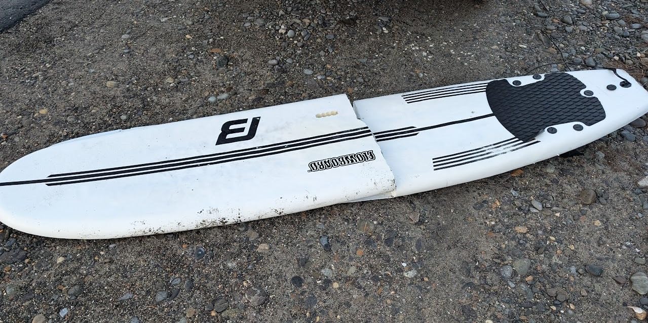 FLOWBOARD Surfboard Softboard Foam - Include (3) Fins 6' Foot Leash and (2) Wood Stringers Inside Board Availalable in 6' and 7' Short Board and 8' Longboard customer photo 1