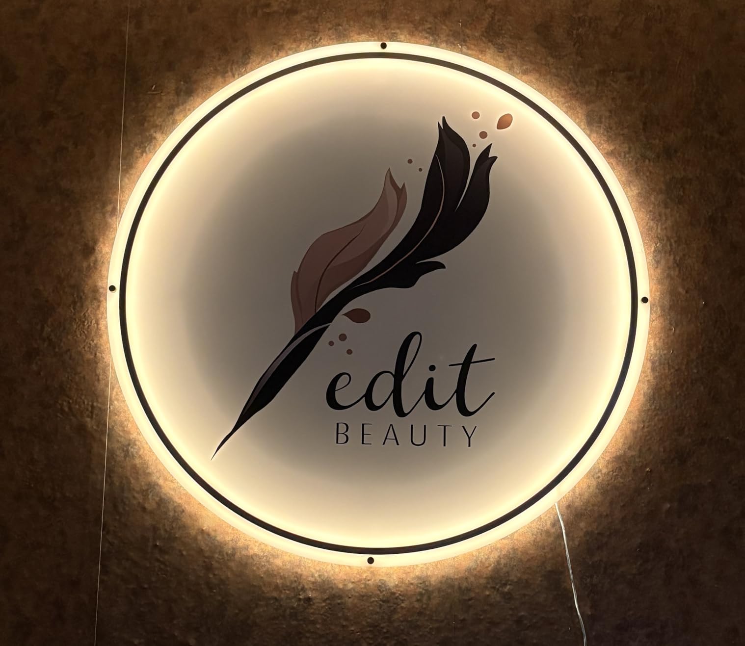 Custom Logo Business Neon Sign - Acrylic Led Backlit Signs for Wall Decor customer photo 2