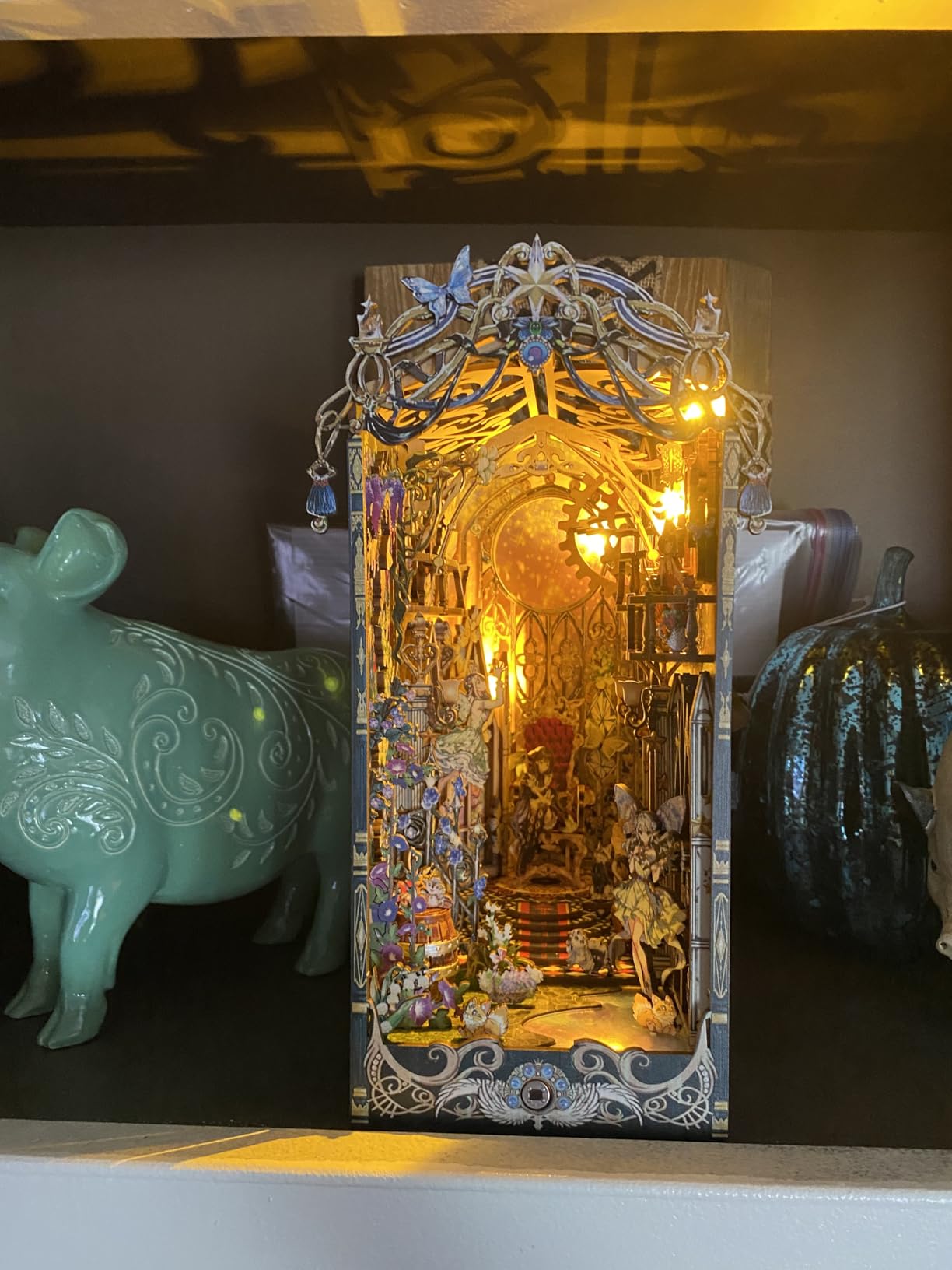 OZJAY Book Nook Kit, Fairy Tale Elves 3D Wooden Puzzles for Adults with Lights, Unique Home Decor, Craft Gifts customer photo 2