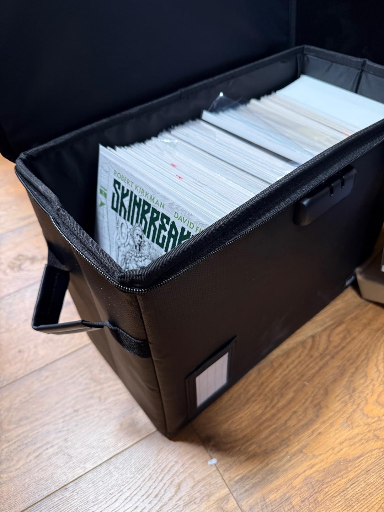 Fireproof Graded Comic Book Storage Box with Lock for 30 Comics | Water-Resistant, Moistureproof, Stackable CGC Comic Book Box with Label Window, Comic Book Case with Internal Triple Dividers customer photo 2