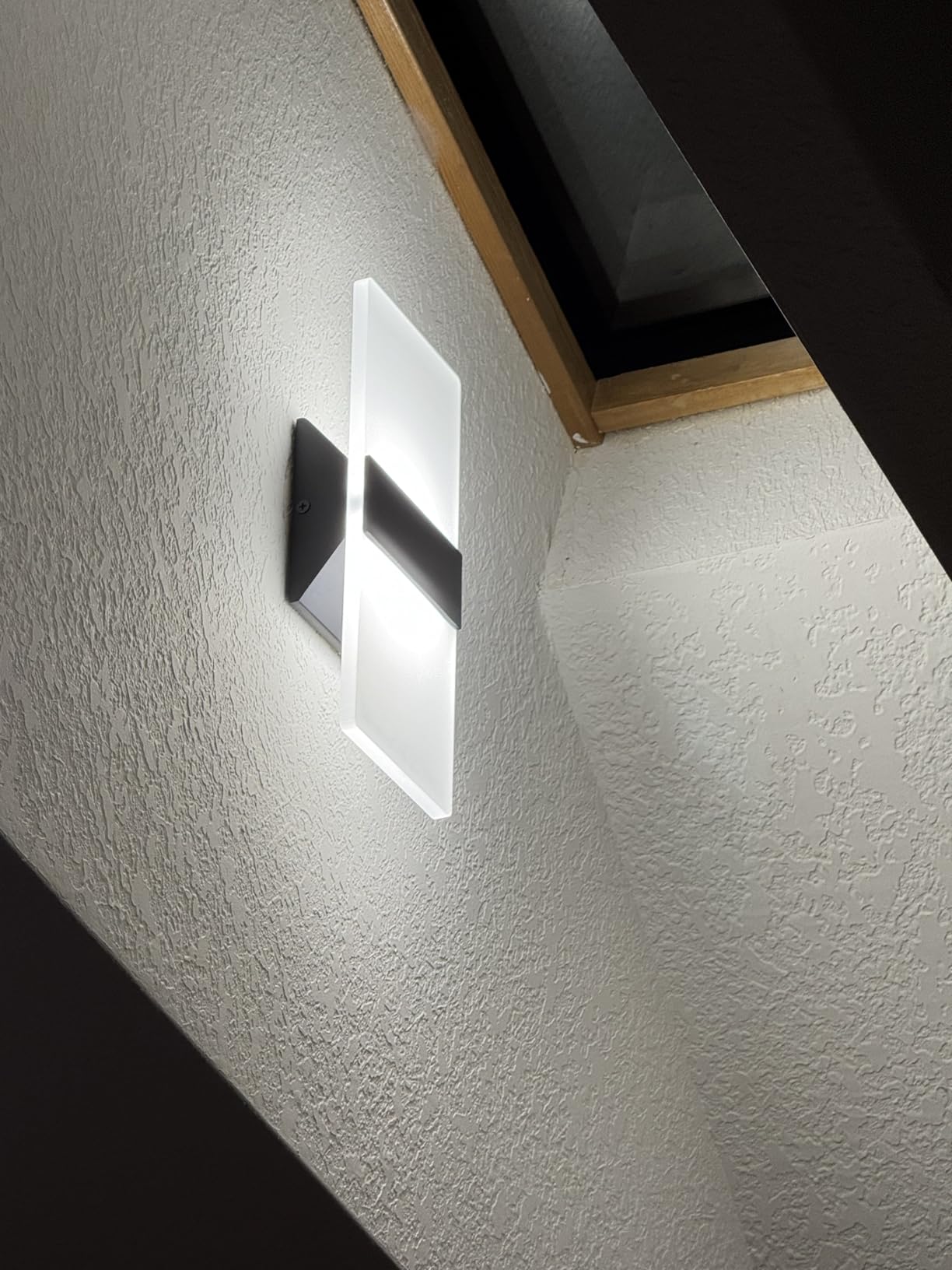 ASD 12 Inch Indoor LED Wall Sconce - 12W 2700K-5000K Dimmable Brushed Nickel Wall Sconce Lights for Living Room, Bedroom, Bathroom, Hallway - Modern Wall Sconces Hardwired, UL Interior Light customer photo 2