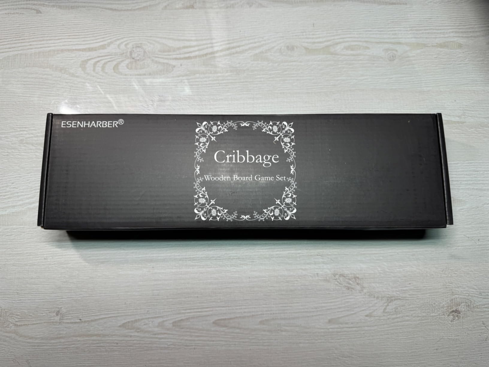 ESENHARBER Cribbage Board Game Set, Premium Wooden Board with Magnetic Lock and Metal Pegs, 2 Playing Cards, and Large Storage - Travel-Friendly Continuous 3 Track Board customer photo 2