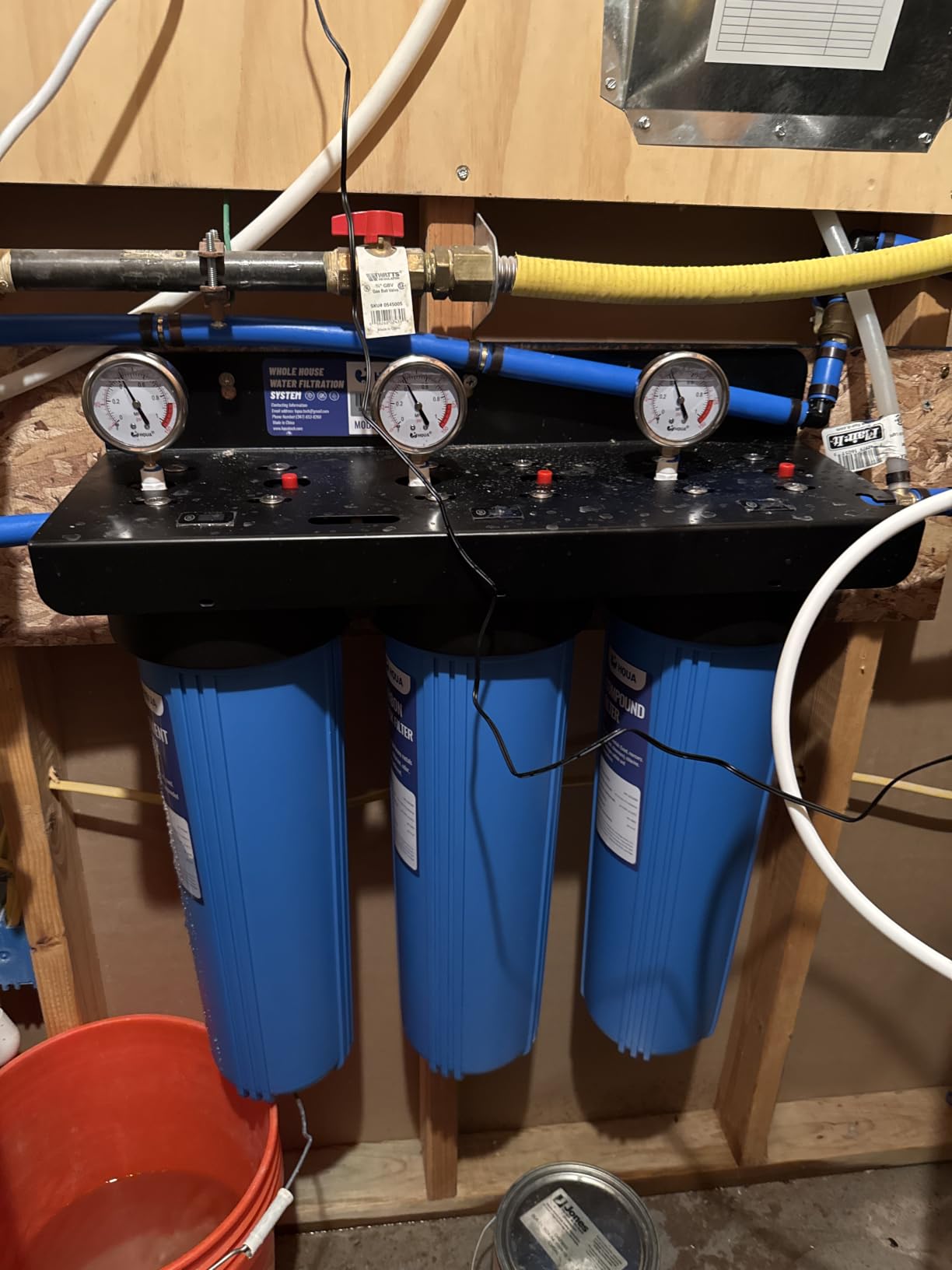 WF3-01 3-Stage Whole House Water Filtration System, Reduces Heavy Metals (Lead, Mercury, Arsenic, Cadmium, Chromium), Chlorine, Sediment, Odor, and VOC's customer photo 1