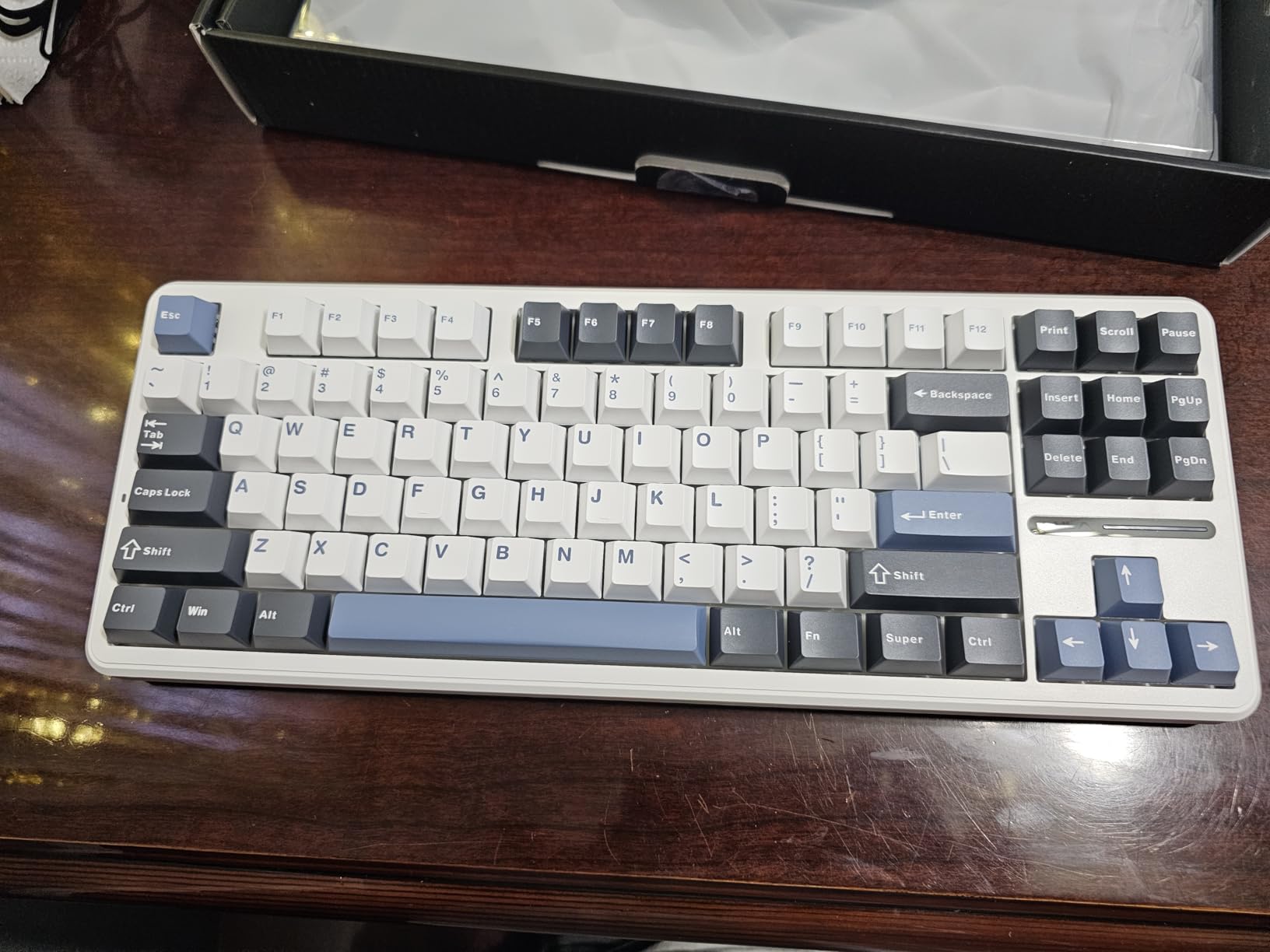 AULA F87 Wireless Mechanical Keyboard, 75% TKL Custom Hot Swappable Gaming Keyboards with PBT Keycaps, Pre-lubed Greywood Switches, RGB Backlit Creamy Keyboard, 2.4GHz/USB-C/BT5.0 customer photo 1