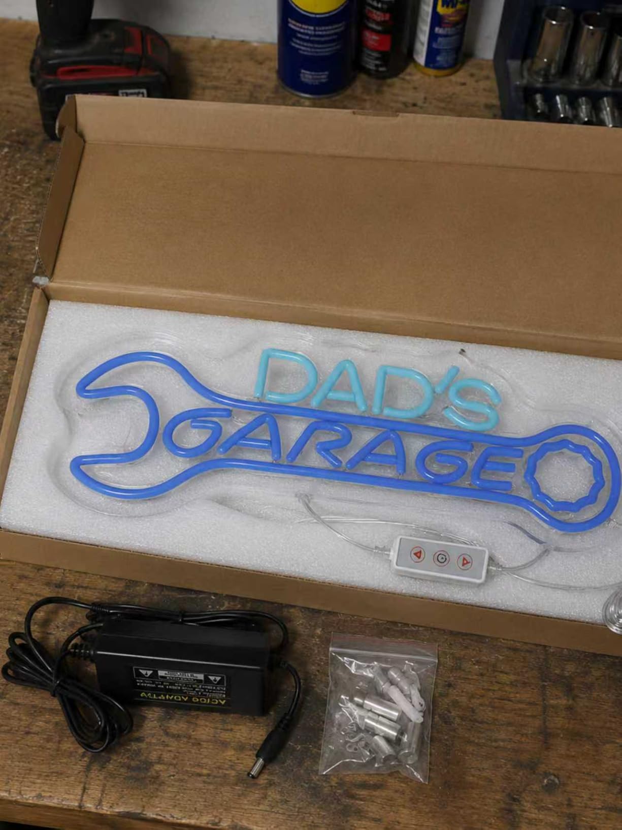 Custom Garage Neon Sign for Men, LED Wall Light for Workshop & Garage | Personalized Design, Dimmable LED, Auto Shop Light, Man Cave Decor, Gift for Dad, Husband, Mechanics & Car Fans customer photo 2