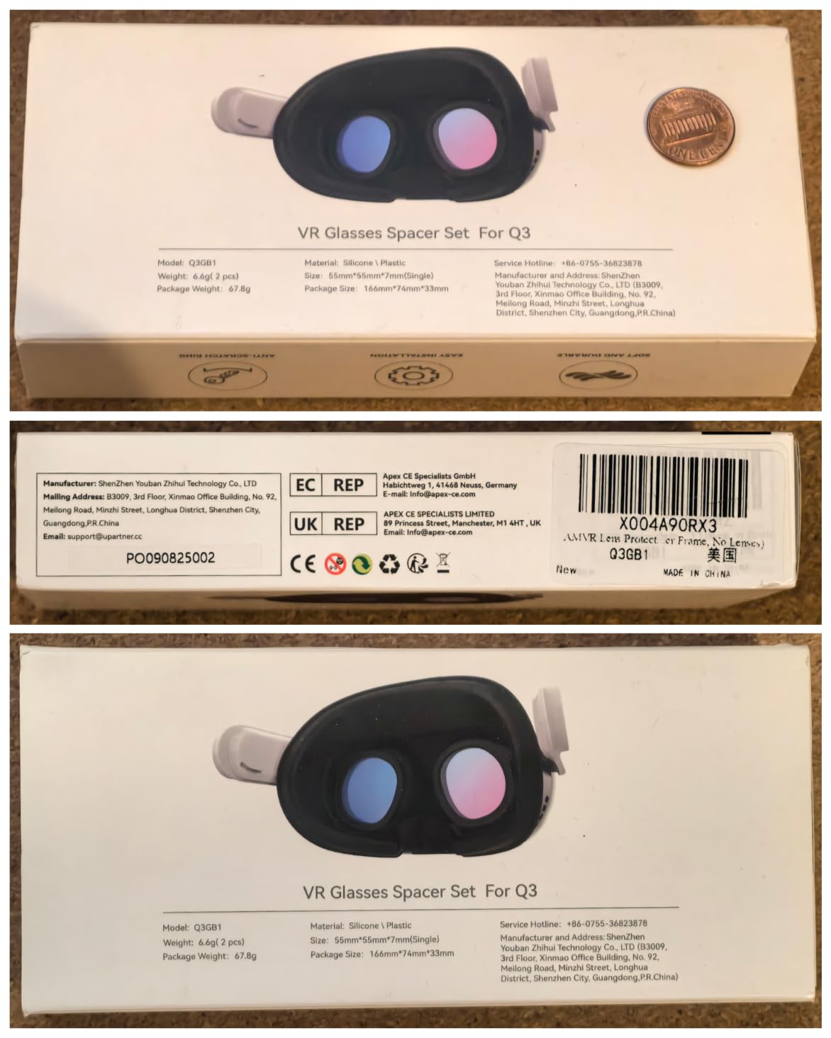 AMVR Lens Protector Set Compatible with Meta/Oculus Quest 3 Accessories | Glasses Spacer for Q3 Lenses, Soft Silicone Rings Protect Prescription Glasses (Not for Q3S) customer photo 1