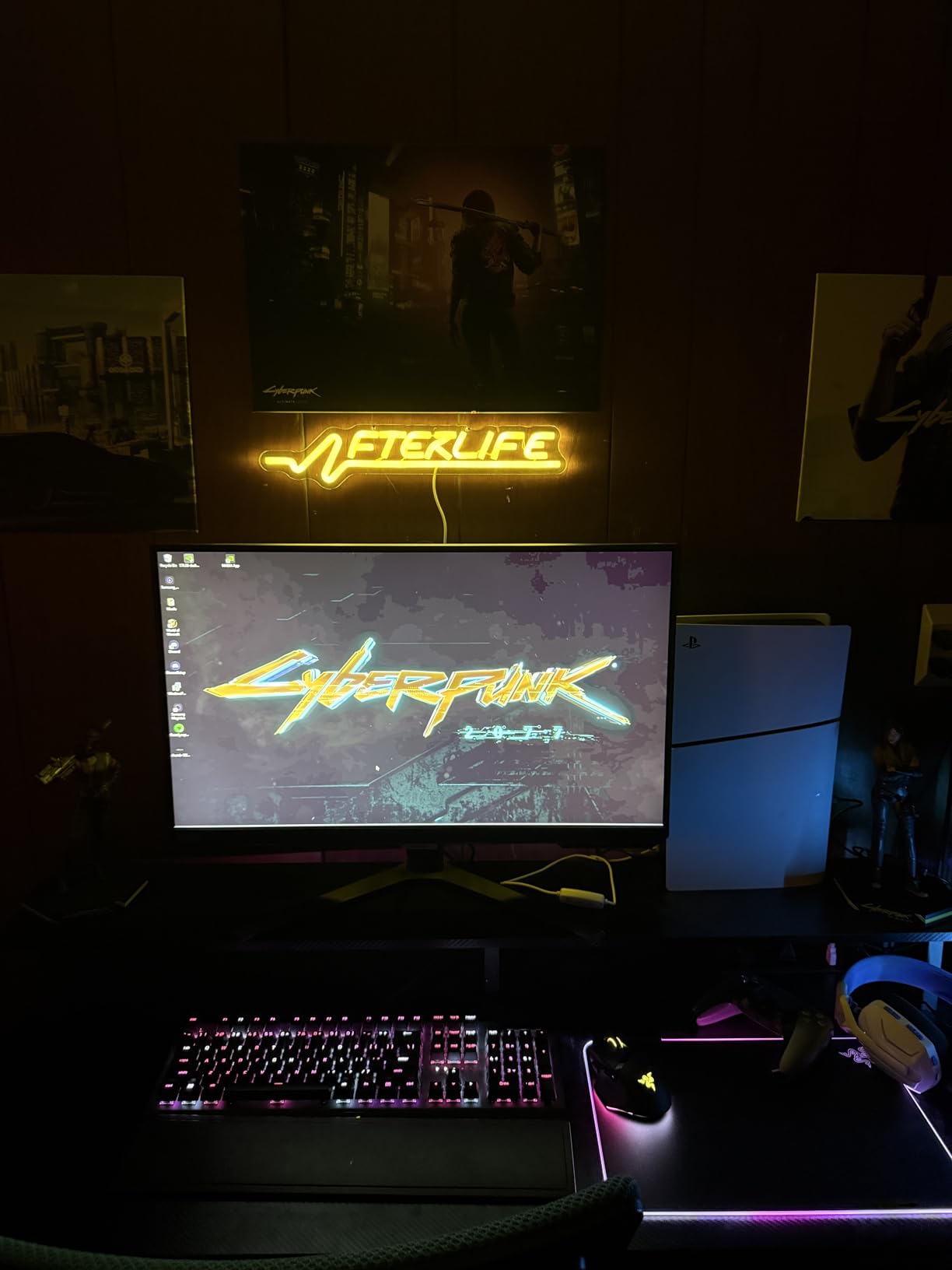 Cyberpunk Neon Sign Game Led Sign for Wall Decor Shooting Games Neon Light for Gaming Room Man Cave Bedroom Decoration Afterlif Neon Light Sign for Teen Boys customer photo 2