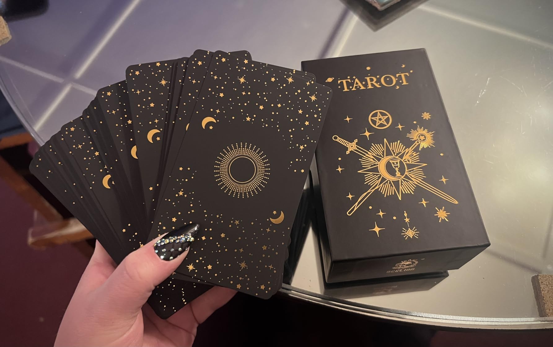 WJPC Rose Gold Edge Foil Tarot Card Decks Set with Guidebook & Gift Box customer photo 2