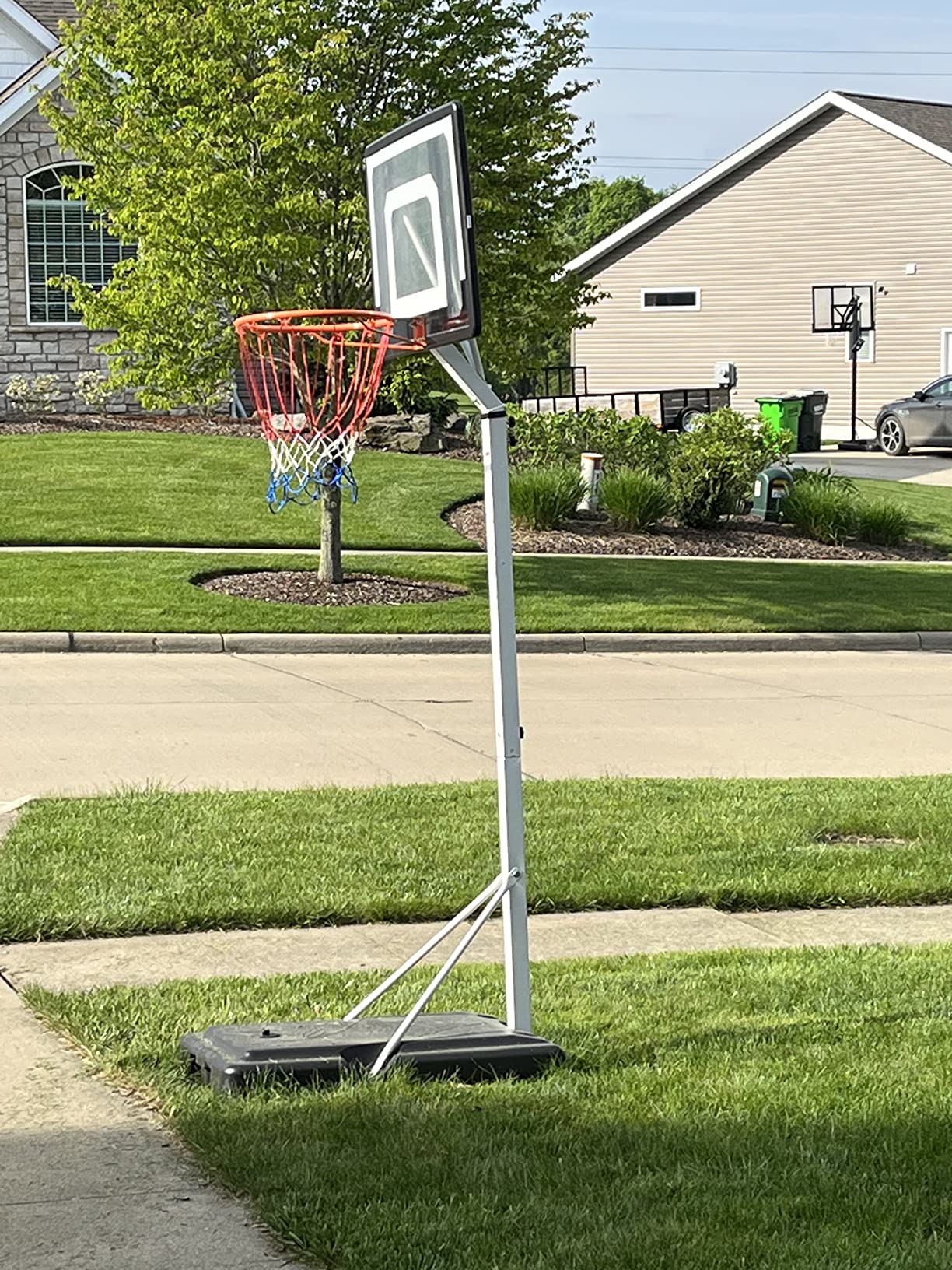 Seray Basketball Hoop Outdoor, 4.9-10 ft Height Adjustable, 44 Inch Portable Goal System with Shatterproof Backboard & Wheels for Kids, Youth, Adults in Backyard, Driveway, Indoor customer photo 1