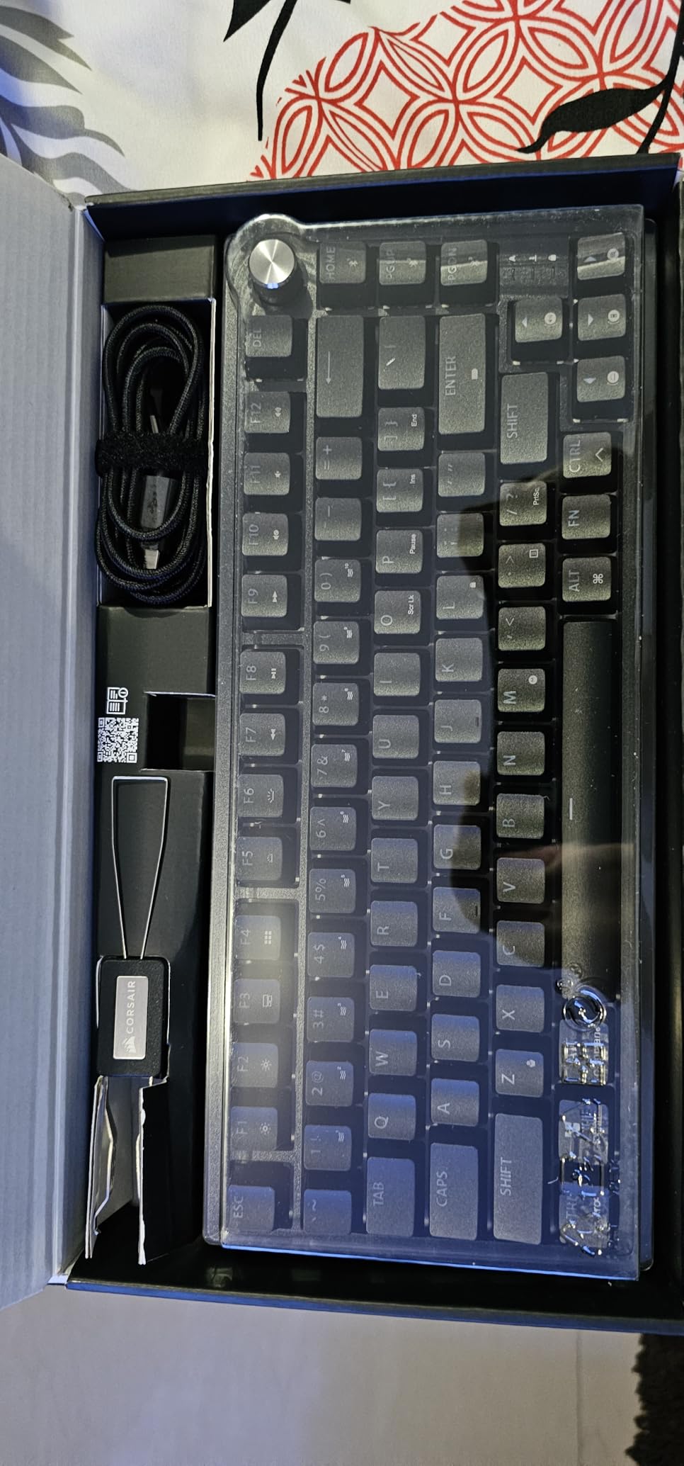 Corsair K65 Plus Wireless 75% RGB Hot-Swappable Mechanical Gaming Keyboard - Pre-Lubricated MLX Fusion Tactile Switches - Dual-Layer Sound Dampening - PBT Keycaps - QWERTY NA - Black customer photo 2