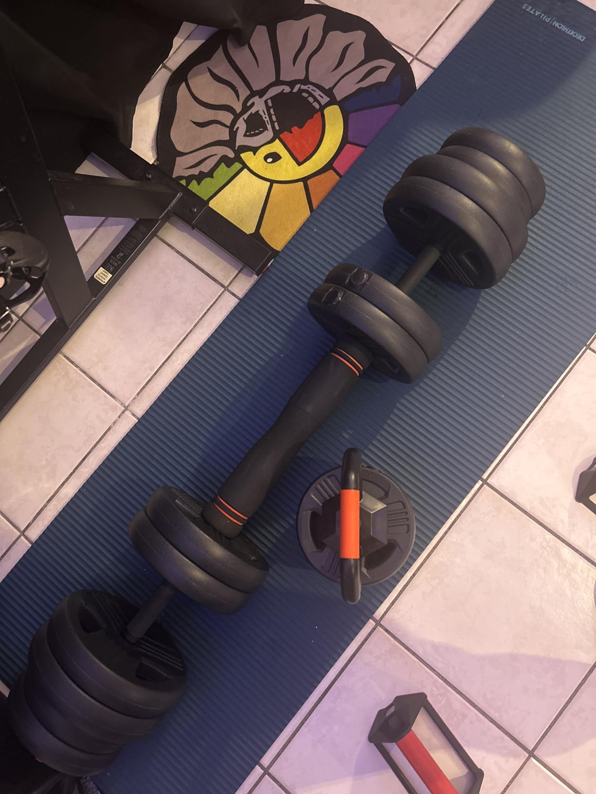 FITPLAM Adjustable Dumbbell Set, 20/35/45/55/70/90lbs Free Weights Set with upgraded nut, 5 in 1 Weight Set customer photo 1