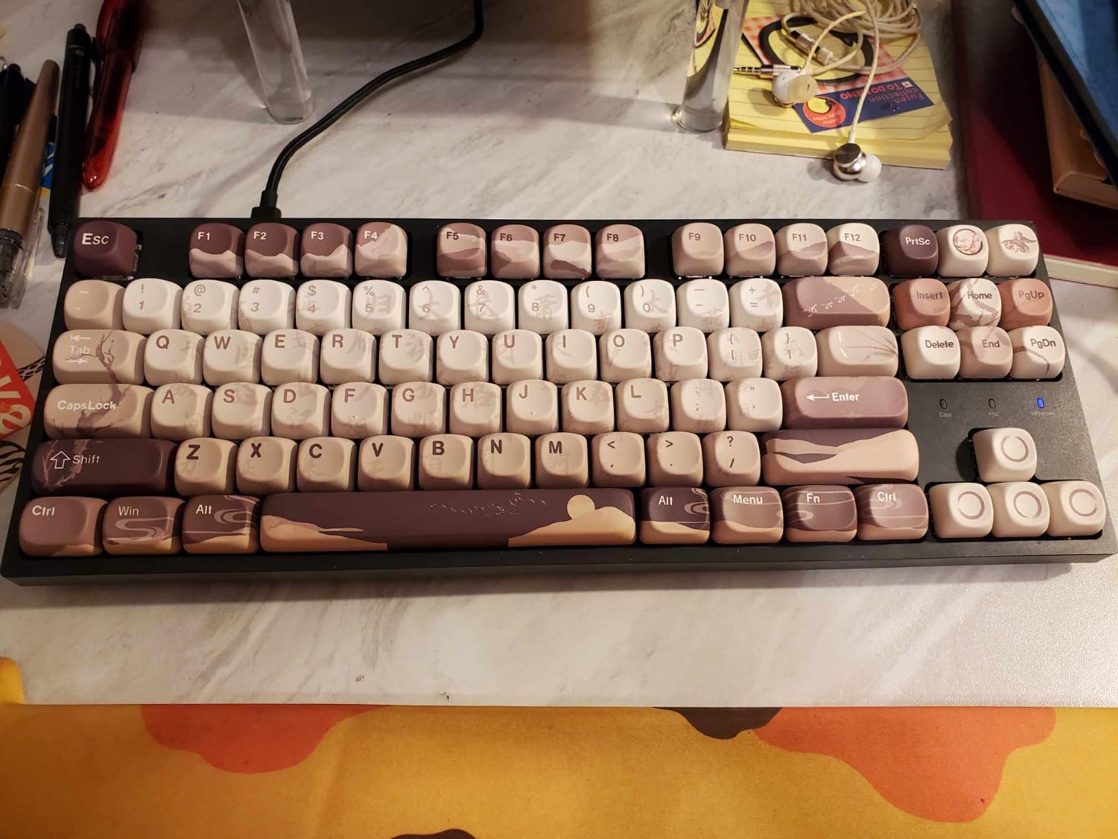 XVX PBT Keycaps-MOA Keycap, Custom Keyboard Keycaps 60 65 75 100 Percent, 5 Side Dye Sublimation, 132 Keys Keycap Set for Cherry Gateron MX Switches Keyboards, Gradient Gray customer photo 1