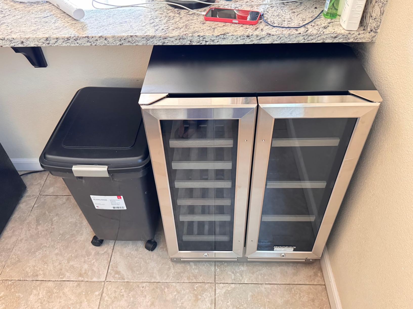 BODEGA 24 Inch Wine and Beverage Refrigerator, Dual Zone Wine and Bar Beverage Cooler, Commercial Black Bar Cooler With 2 Glass Doors, Bar Fridge Hold 19 Bottles and 57 Cans, Built-In or Freestanding customer photo 1