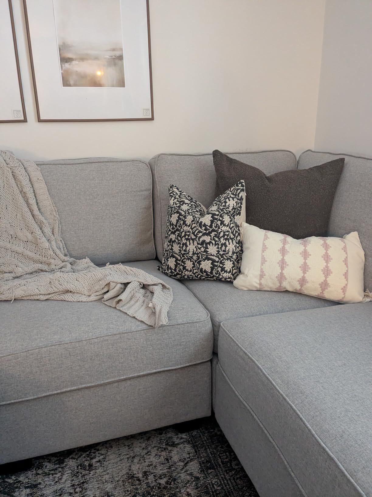 Legend Vansen Oversized Modular Sectional Sofa, U/L-Shaped Reversible Couch with Ottoman, Deep Seat Plush Polyester Sofa for Living Room, 8-Seater, Dark Grey customer photo 2