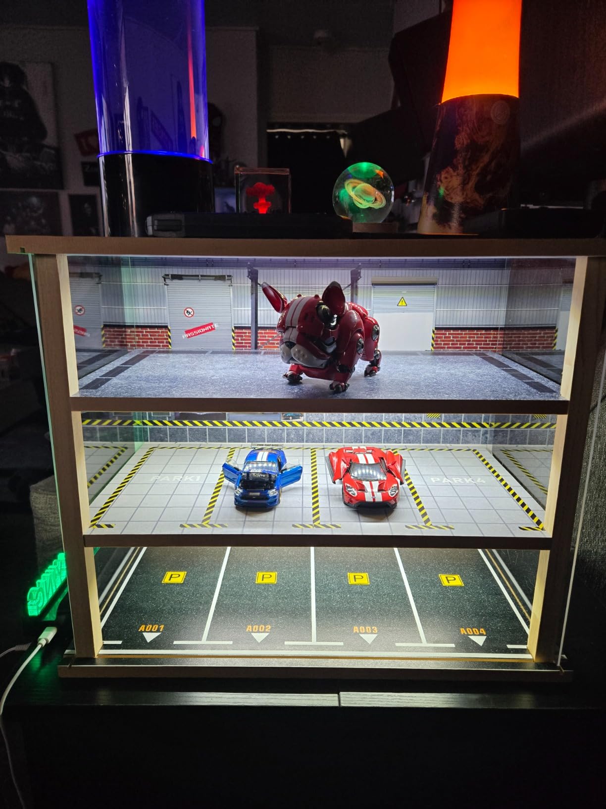 1:24 Scale diecast Car Model Display Case 3 Tiers, with LED Light and Acrylic Dust Cover Toys Car Model Display Stand, Hot Diecast Wheels Wood Storage Cabinet Display Stand customer photo 1