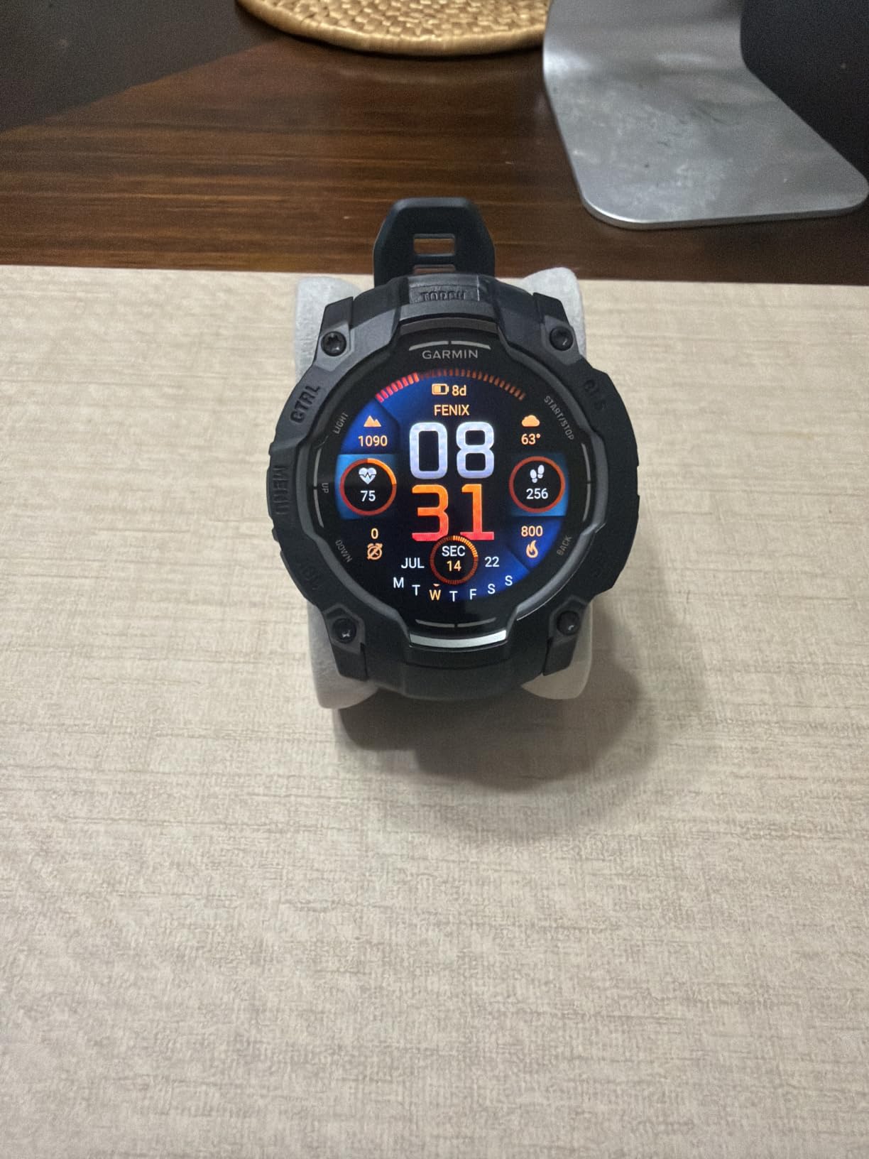 Garmin fēnix 8 Solar Sapphire, 47mm DLC Titanium Black/Pebble Gray | Premium Multisport Smartwatch, AMOLED Display, GPS, Built-In Flashlight, Dive-Rated, Built-In Speakers & Mic customer photo 1