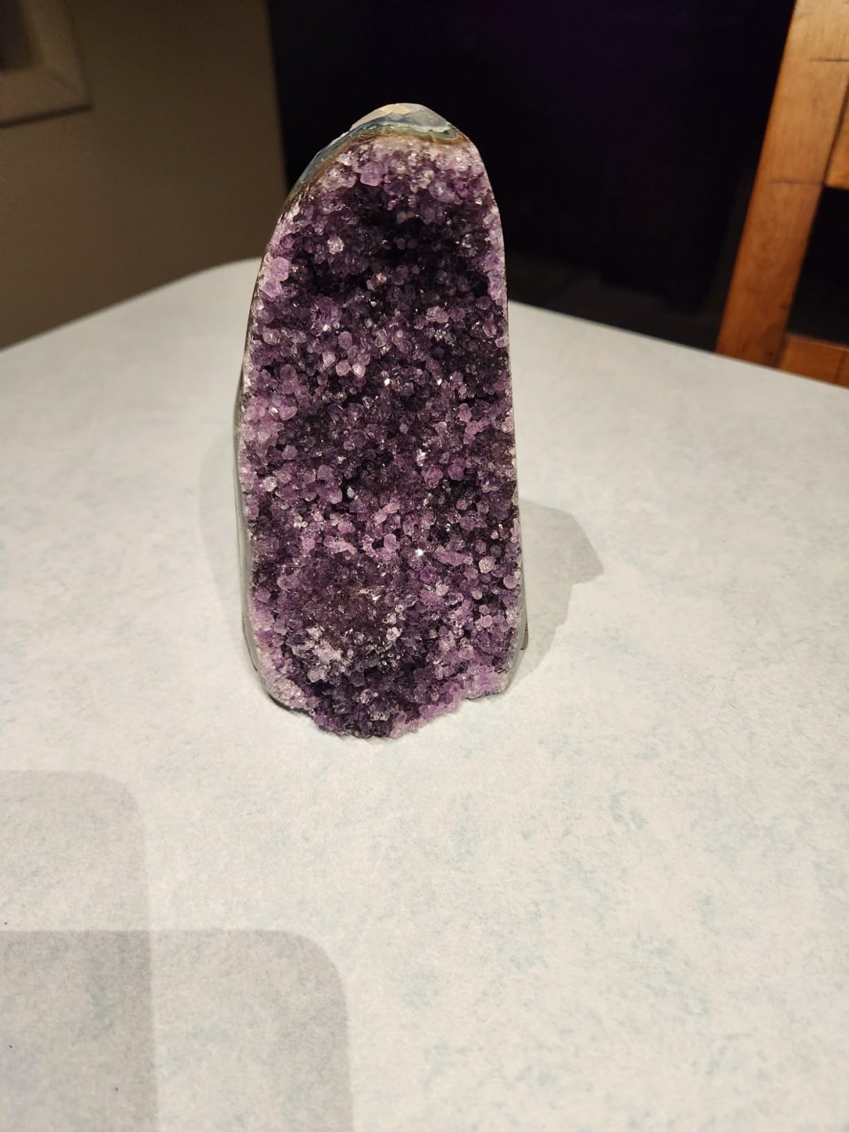 Natural Amethyst Crystal Geode Rocks Stone Geodes Mineral Specimen | Amethyst Crystal Rock Geodes for Meditation, Rough Stone Geode Quartz Home Decor for Wealth & Good Luck, 0.88-1.1 lb customer photo 2