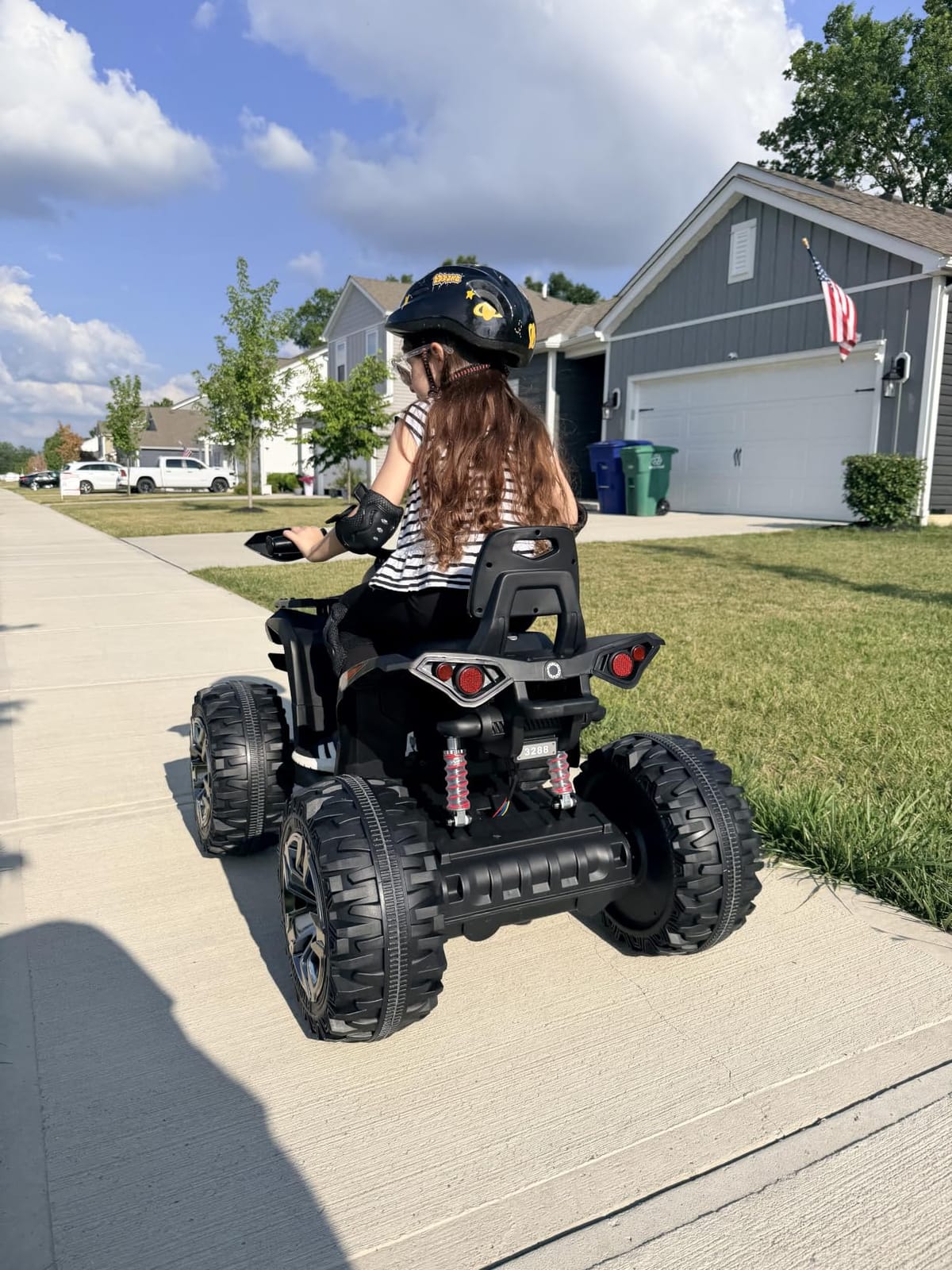 JOYRACER 24V 2 Seater Kids ATV 4 Wheeler, 4x4 Ride on Toys w/800W Engines, 9AH Battery Powered Electric Vehicle w/LED Light Bluetooth, MP3, USB, Spring Suspension, Kids Quad for Girls, Red customer photo 1