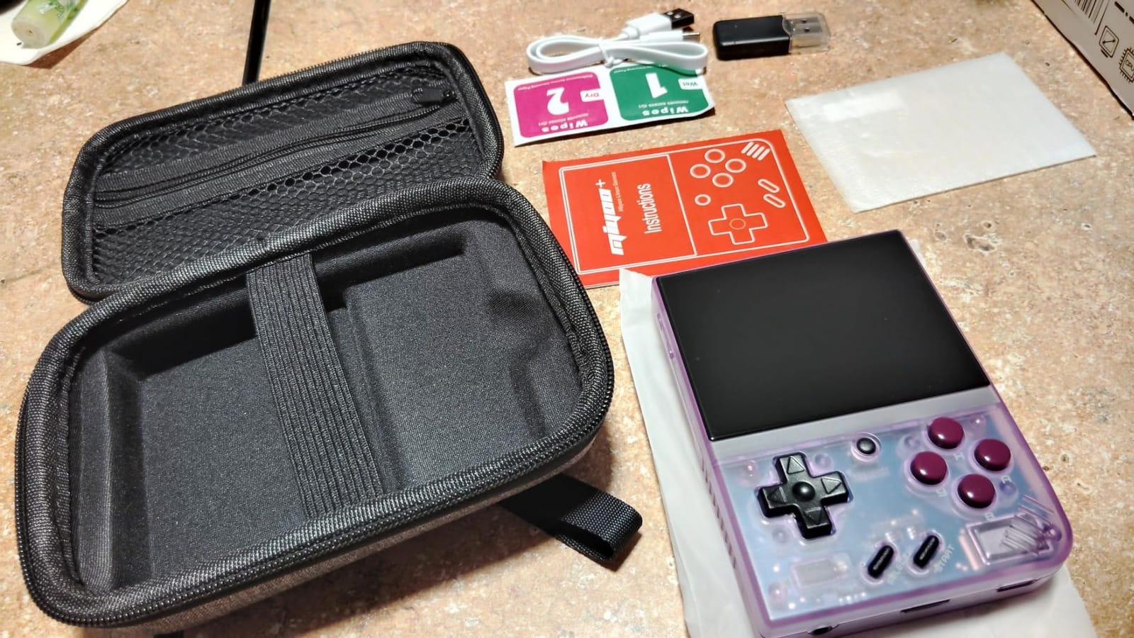 Miyoo Mini Plus Handheld Game Console 3.5-inch 640*480 IPS Screen 3000mAh Miyoo-mini+ with Portable Case T-Purple customer photo 2