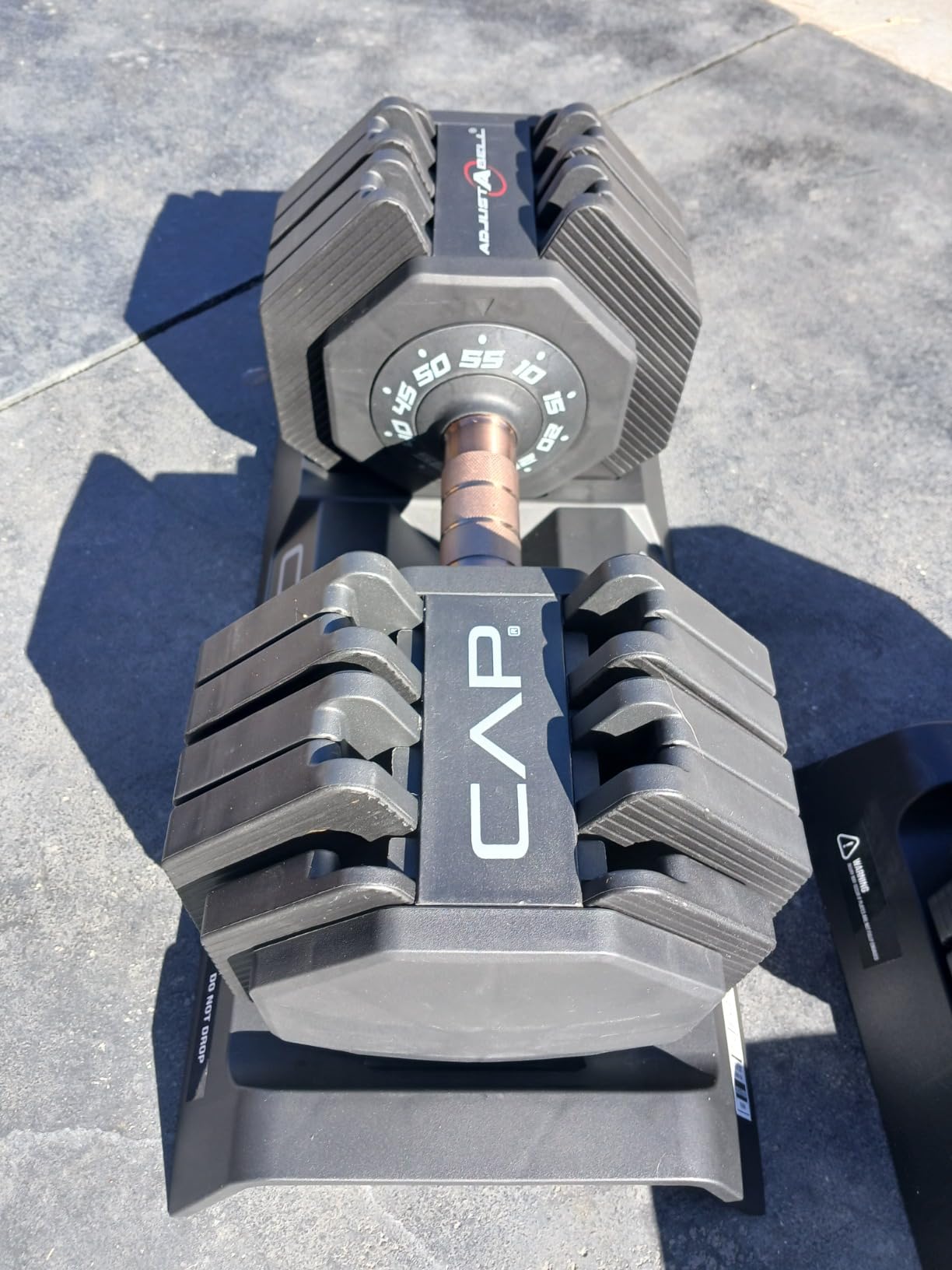 CAP ADJUSTABELL Adjustable Dumbbell Set, Premium Quick Select Adjustable Weights for Strength Training (25 LB & 55 LB, Hex) customer photo 1