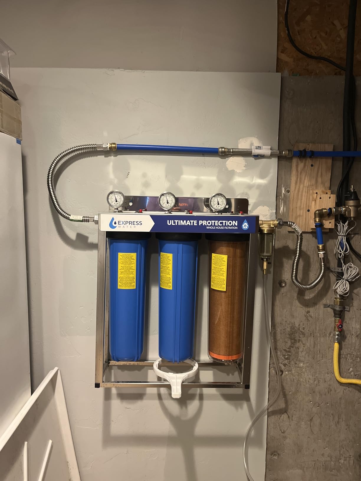 Express Water Whole House Water Filter System, Ultimate Protection, 3-Stage | Heavy Metal and Anti-Scale Filtration | Reusable 50 Micron Sediment Element | Quick-Change Cartridges customer photo 1
