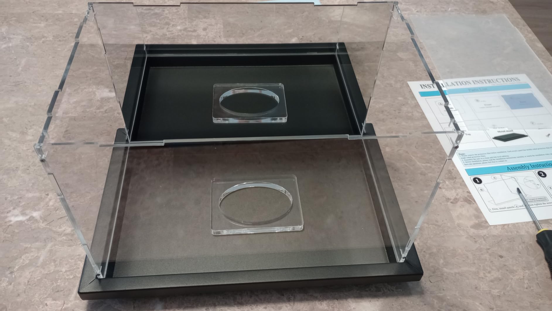 Putros Football Helmet Display Case with Mirror and Metal Stackable Base | Clear Acrylic Full Size Helmet Showcase for Memorabilia Sports Collectibles customer photo 1