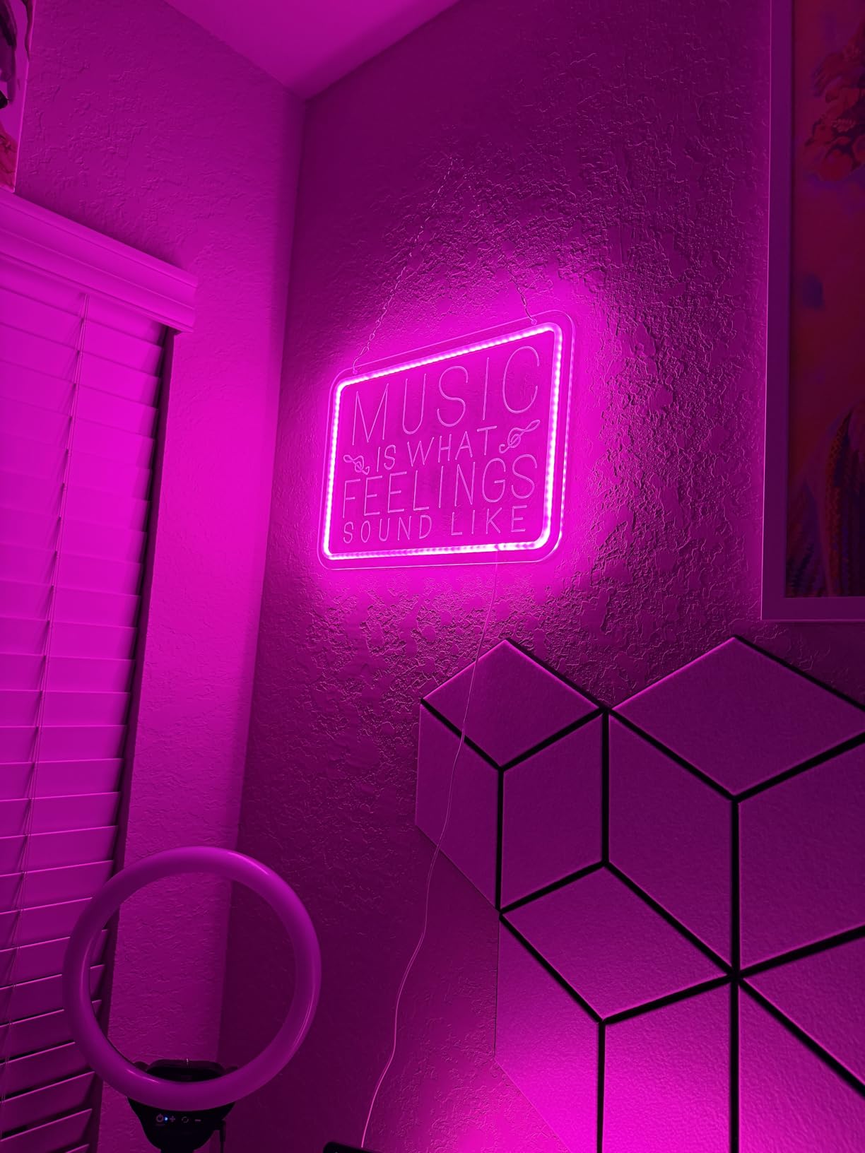 Live Music Neon Signs, LED Neon Light for Wall Decor, Neon Sign for Music Studio Light Up Sign for Wall Art Beer, Bar, Music Studio, Bedroom, Party, Club customer photo 2