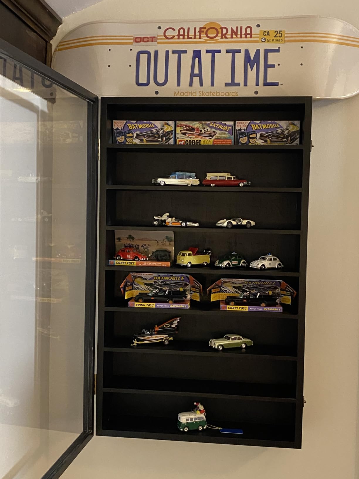 1/24 Scale Diecast Car Display Case, Wall Mount Wood Cabinet for 16 Cars | Wall Mount Wood Display Cabinet with 8 Compartments and Clear Acrylic Door for 16 Diecast Cars, Dust Protection and Storage customer photo 1