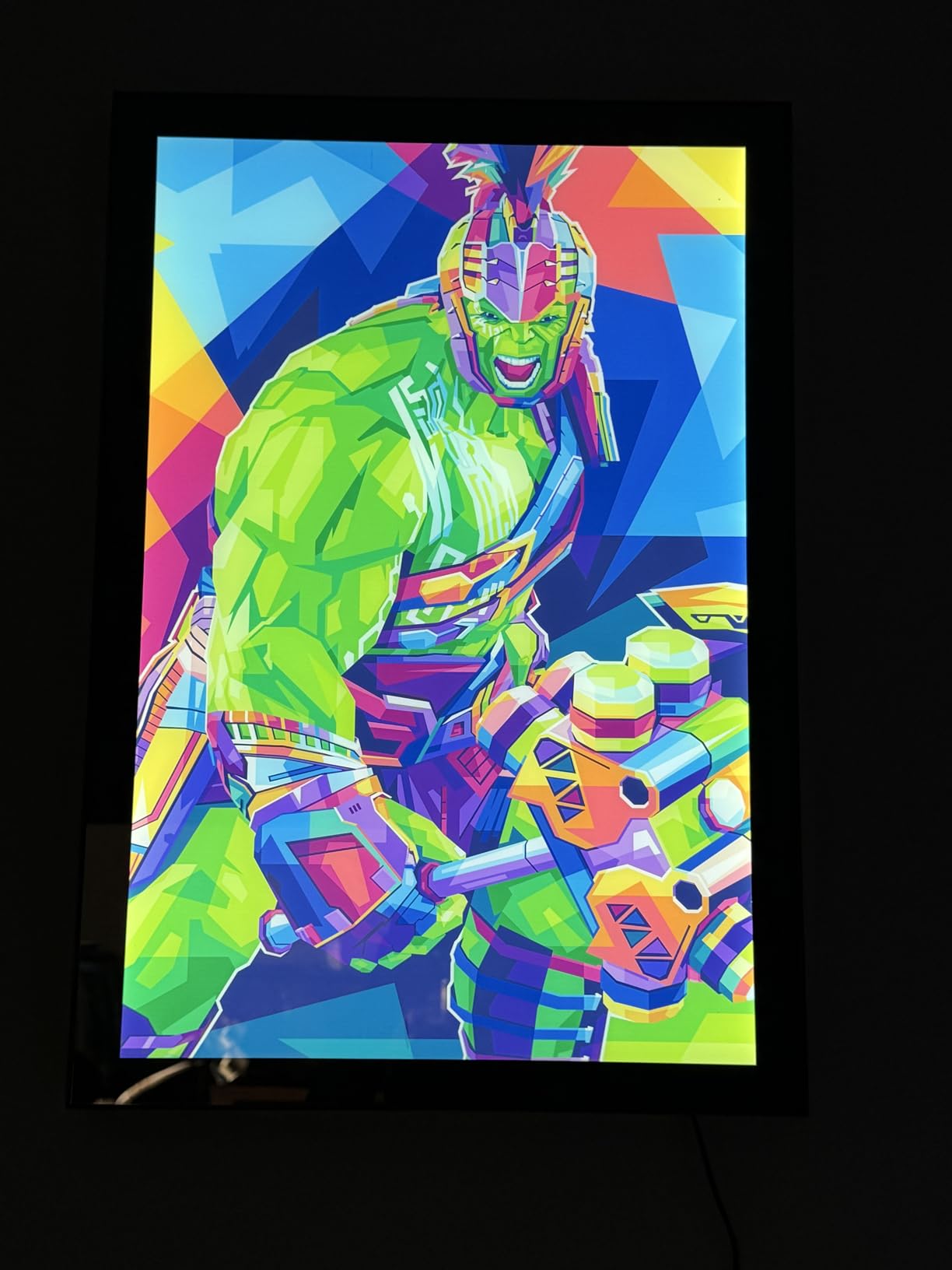 24x36 Inch LED Poster Frame with Dimmer, Backlit Light Box Display for Movie Posters & Art, Wall-Mounted with On/Off Switch, Ideal for Home Theater, Offices, and Gift Giving customer photo 2