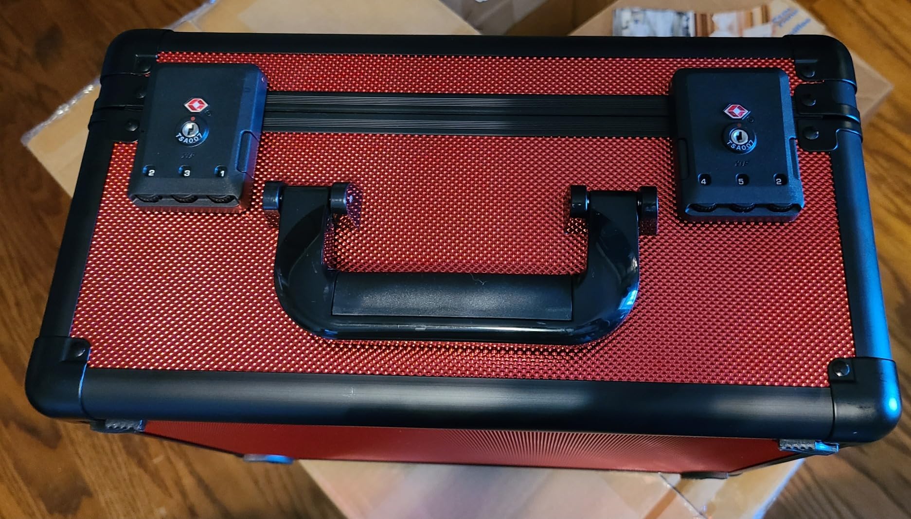 EVORETRO Graded Card Case Storage Box - PSA Slab Case Holds up to 90 PSA Cards Also Fits Top Loaders, BGS, CSG, One Touch, Sports & Trading Cards - 3 Rows Graded Card Storage Box with TSA Lock (Red) customer photo 1