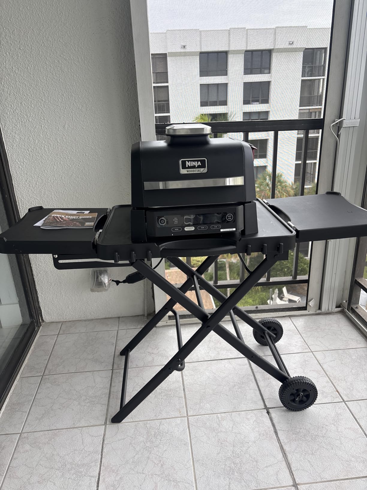 Pizza Oven Stand with Wheels, for Ninja Woodfire | Outdoor prep table for pizza ovens, grills and kitchen work, with movable storage design customer photo 1