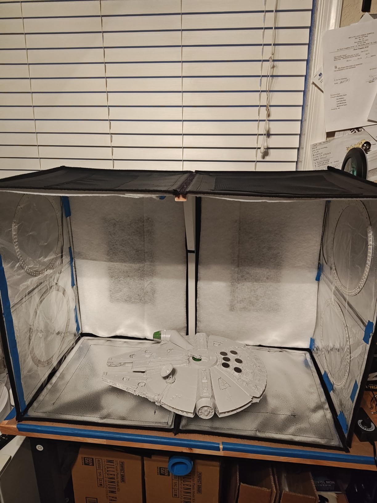 Airbrush Spray Booth with Dual Exhaust Fans, Portable Airbrush Paint Booth for Airbrushing, 2 Round Led Lights with 360° Coverage, Turntable and Extension Hose, Hobby Spray Booth Kit for Painting Model customer photo 2