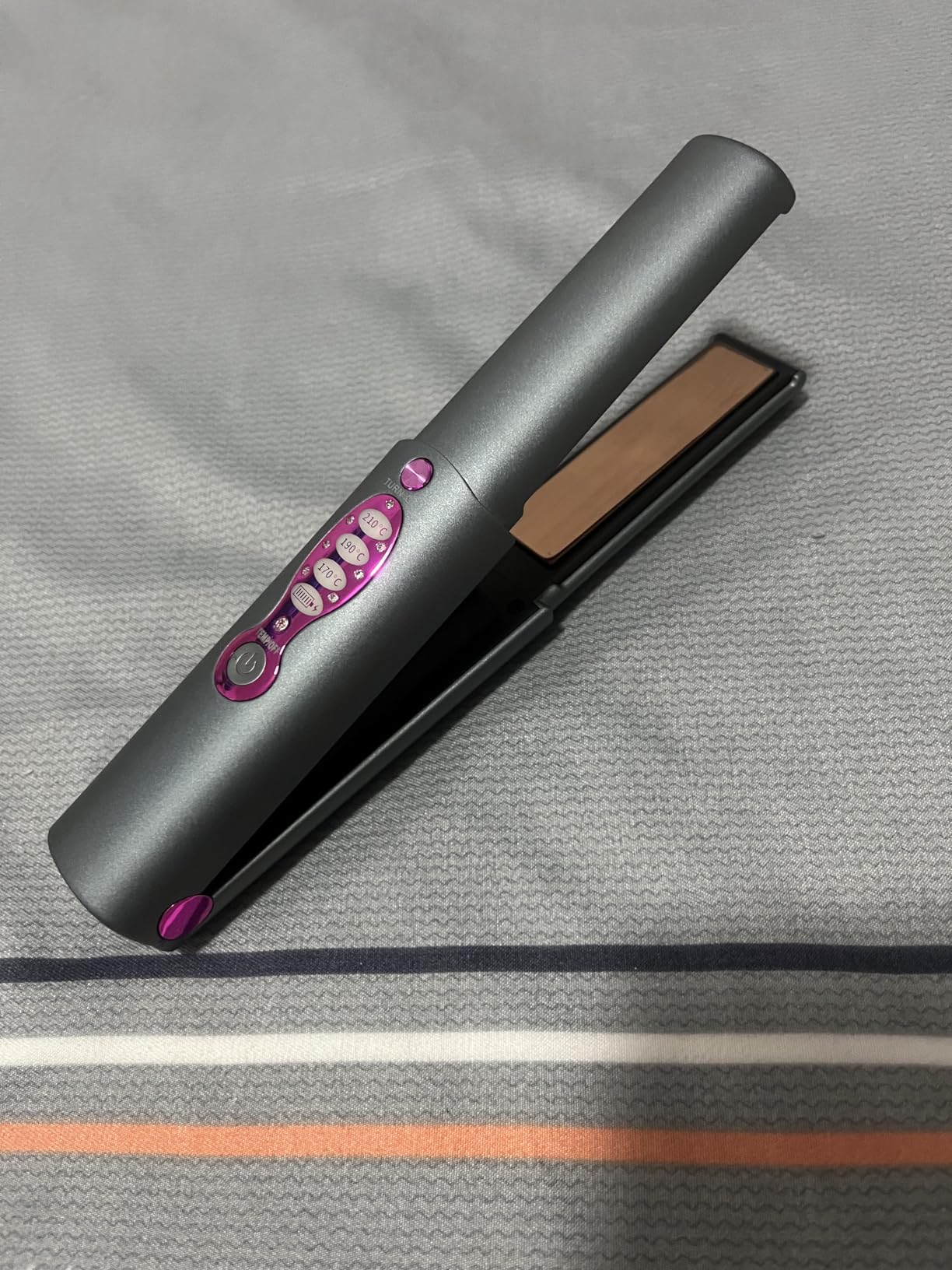 Cordless Hair Straighteners Curler 2 in 1, Fast Heating Cordless Flat Iron | Portable Curling Iron, USB Charging, 5000 mAh, Titanium Curling Iron with Protective Plates, Great for Travel customer photo 1