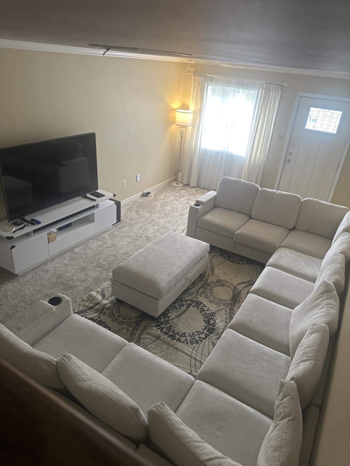 Belffin Oversized U Shaped Modular Sectional Couches for Living Room 10 Seater Modular Sofa Set with Storage Ottoman Large Sectional Couch with Cup Holder, Dark Grey customer photo 2